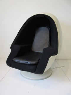 70's Space Age Stereo Egg Chair w/ Ottoman by Lee West Co.