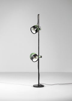 1970s Spanish Floor Lamp with Two Diffusers in Lacquered Metal