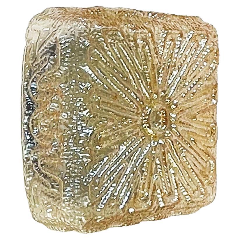 Lámpara de Pared o Plafón de Cristal de Lava Ámbar Cuadrado de los 70, by Massive Belga en venta