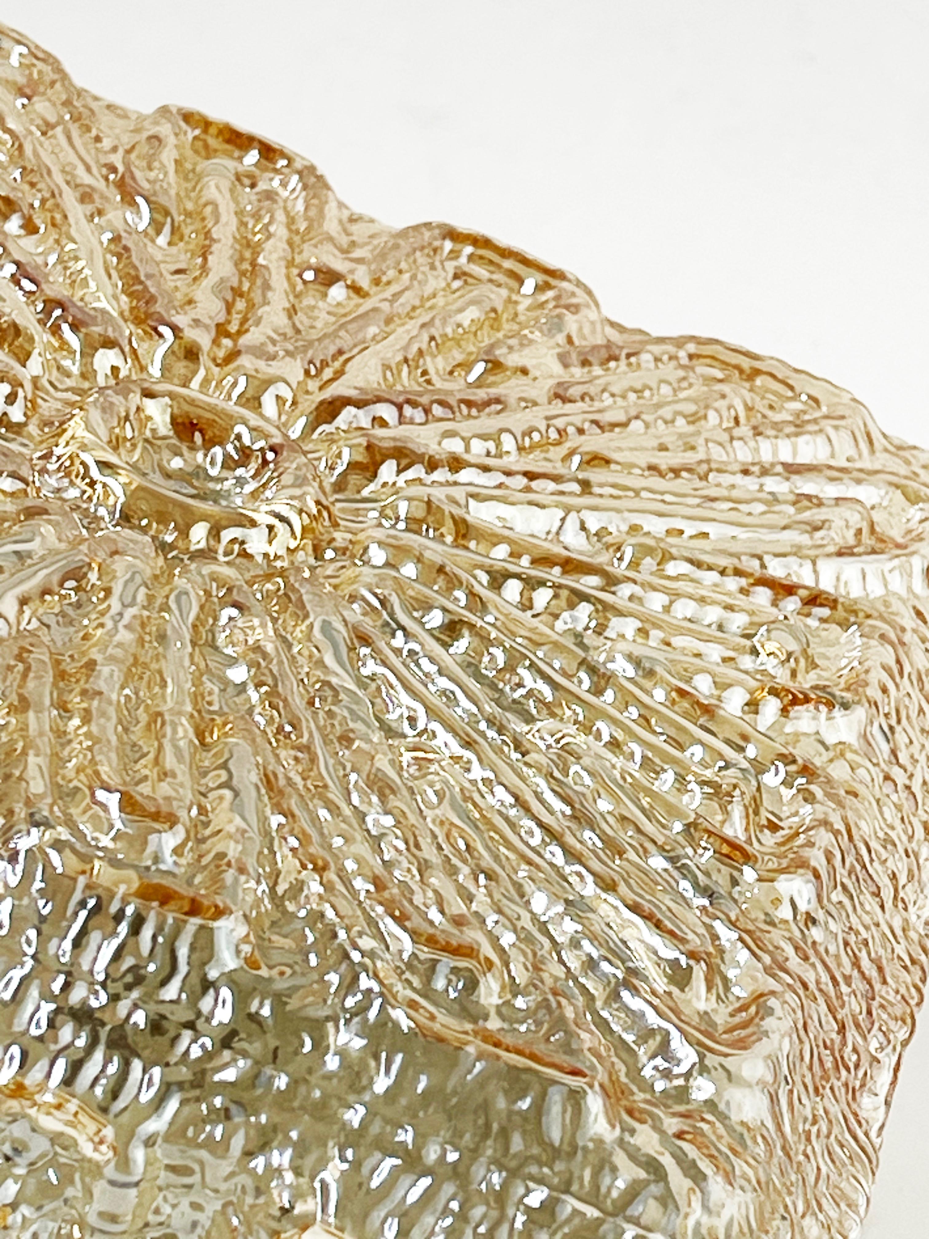 Lámpara de Pared o Plafón de Cristal de Lava Ámbar Cuadrado de los 70, by Massive en Bueno estado para la venta en Andernach, DE