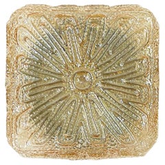 Lámpara de Pared o Plafón de Cristal de Lava Ámbar Cuadrado de los 70, by Massive