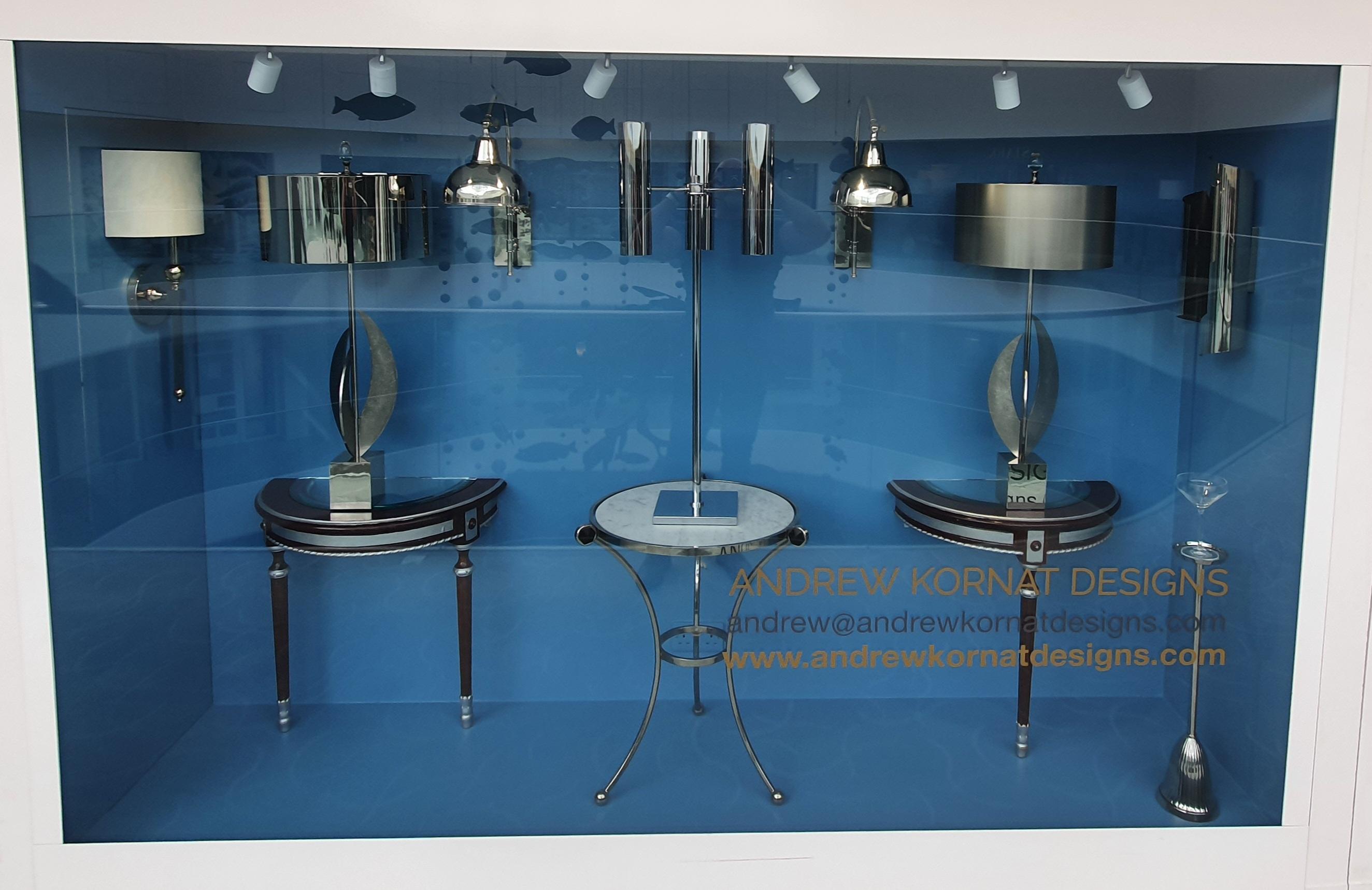 Lámpara de sobremesa de latón tubular Tristar de estilo futurista elegante de los años 70 en níquel pulido en venta 1