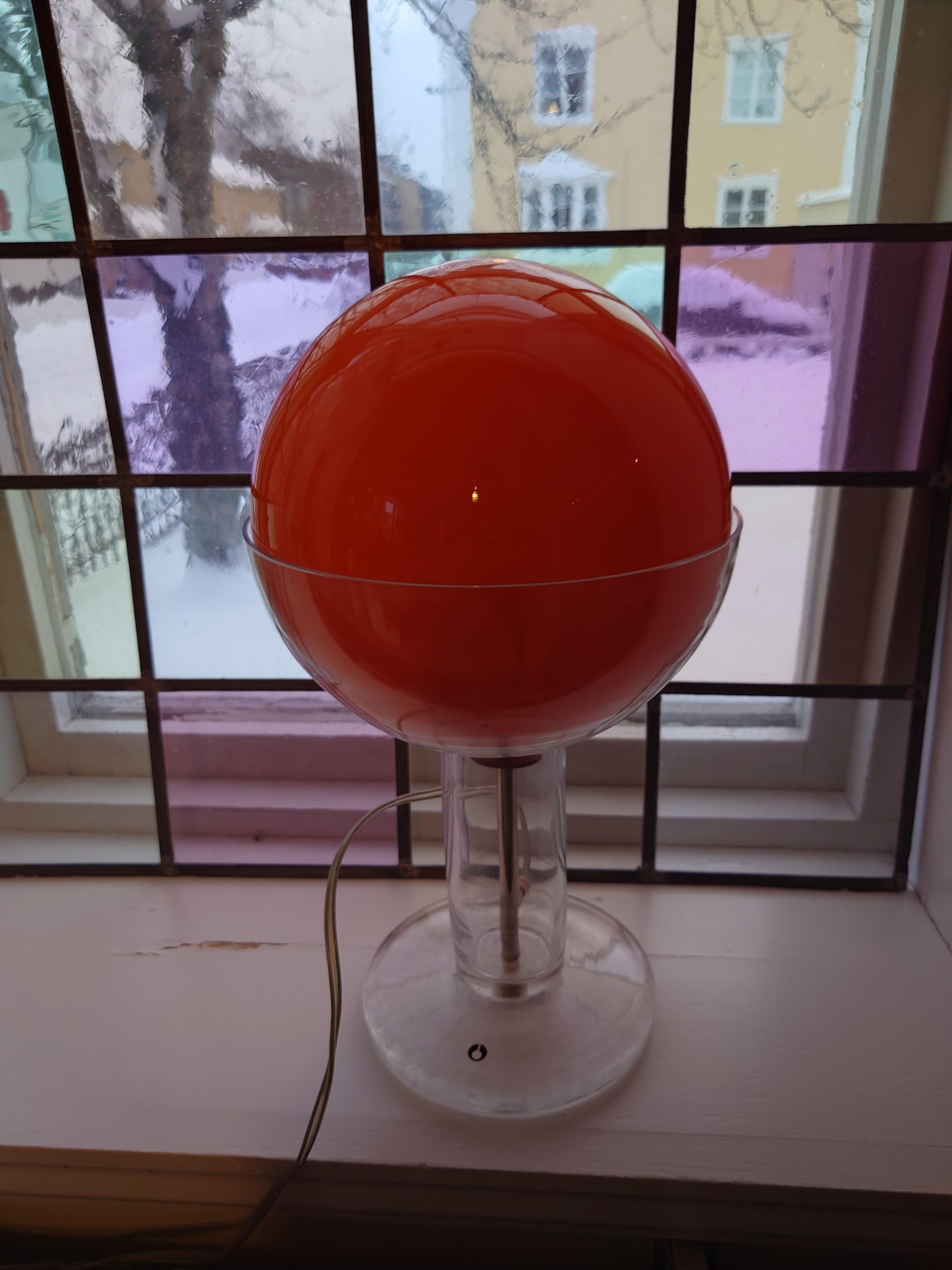 70s Swedish Glass Lamp Pukeberg Eva Englund Mid Century Scandinavian Modern For Sale 5