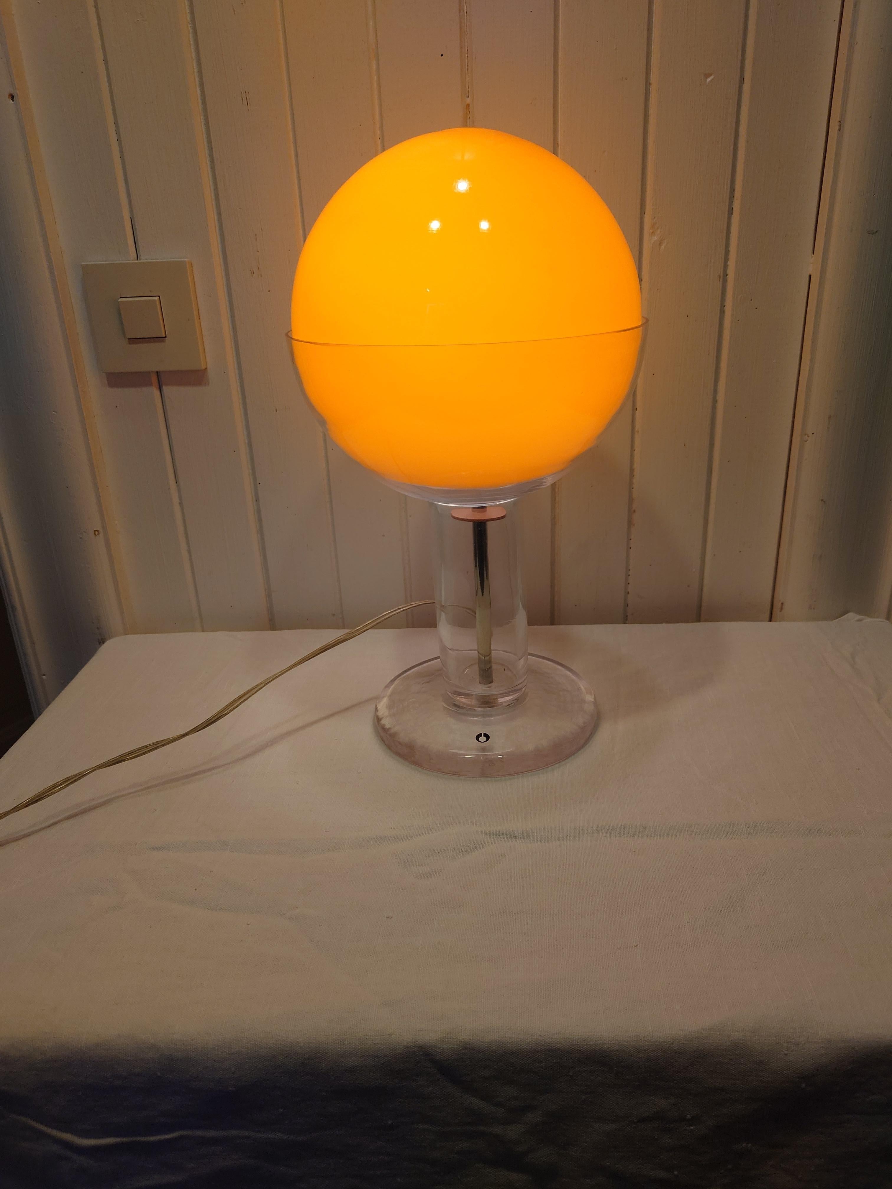 70s Swedish Glass Lamp Pukeberg Eva Englund Mid Century Scandinavian Modern For Sale 9