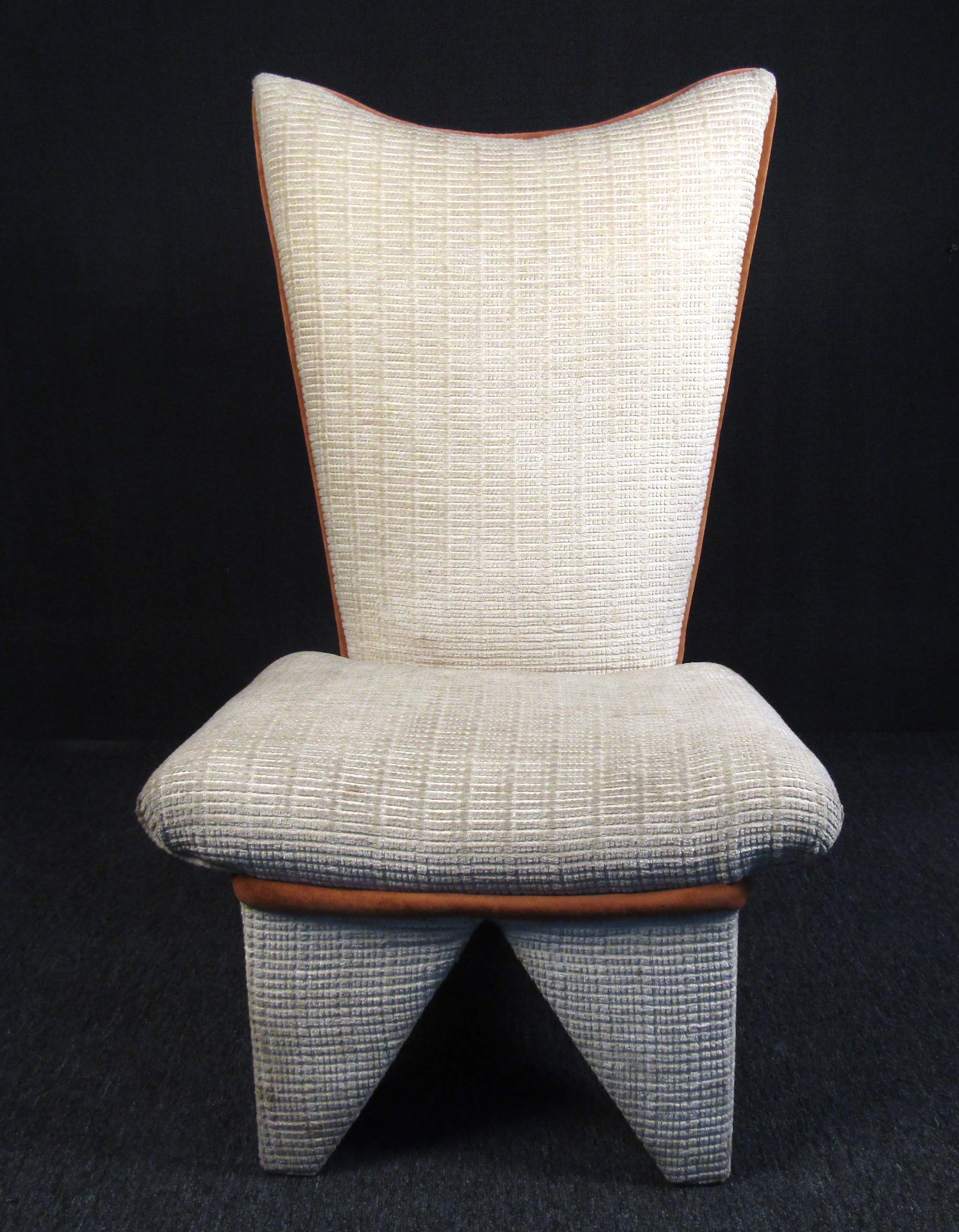 1970s Tall Wingback Mid-Century Modern Chair 5