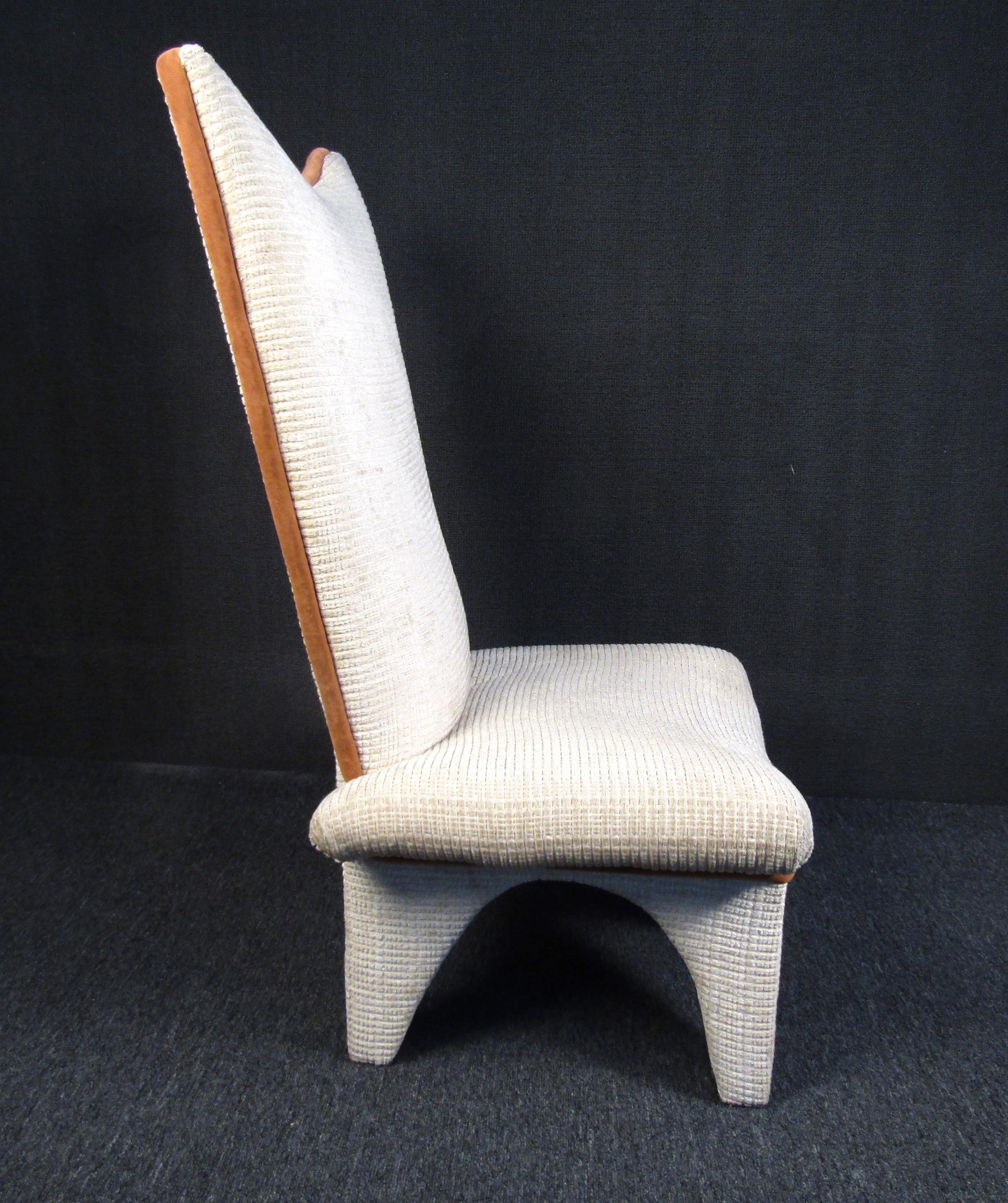 Late 20th Century 1970s Tall Wingback Mid-Century Modern Chair