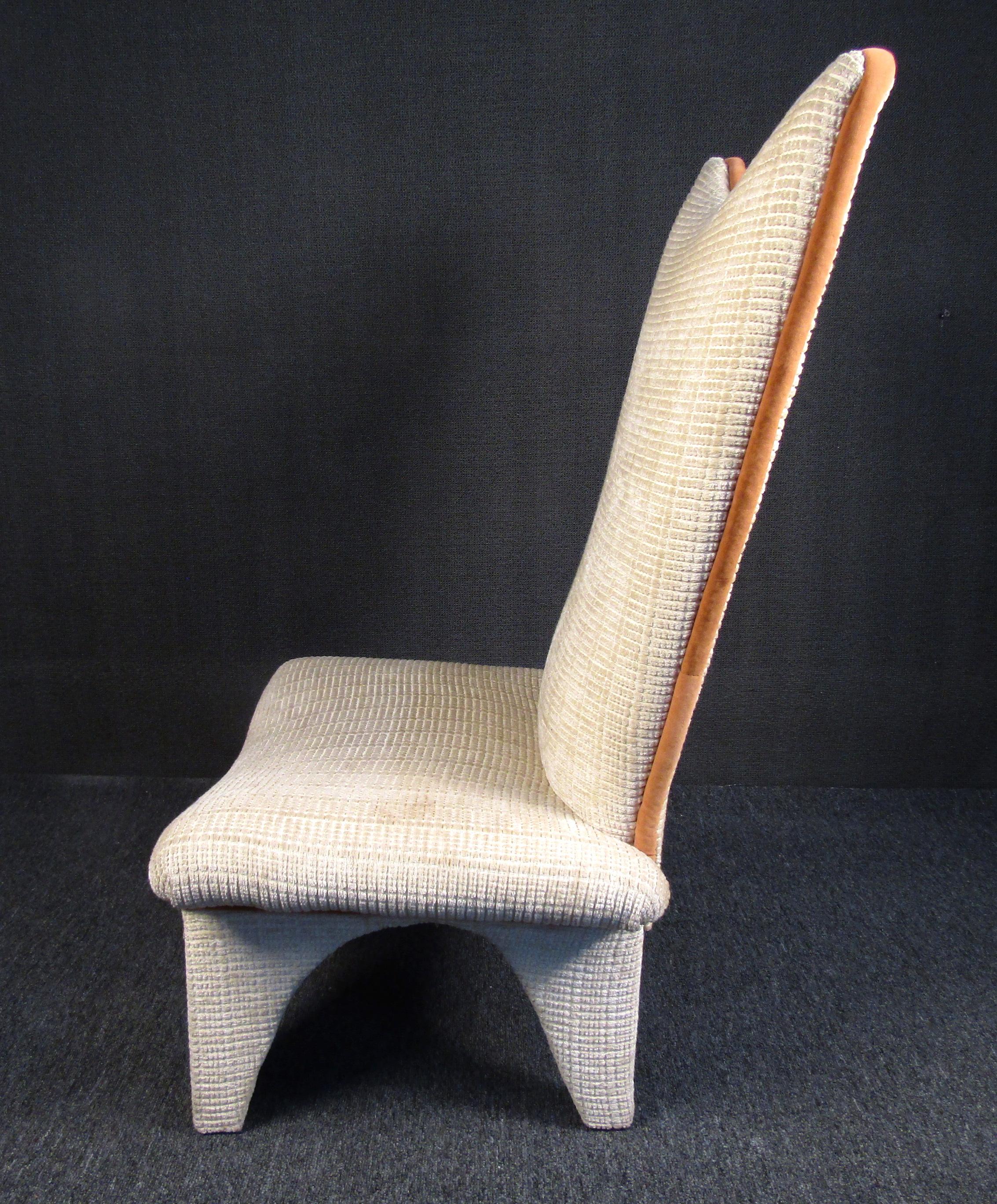 1970s Tall Wingback Mid-Century Modern Chair 1