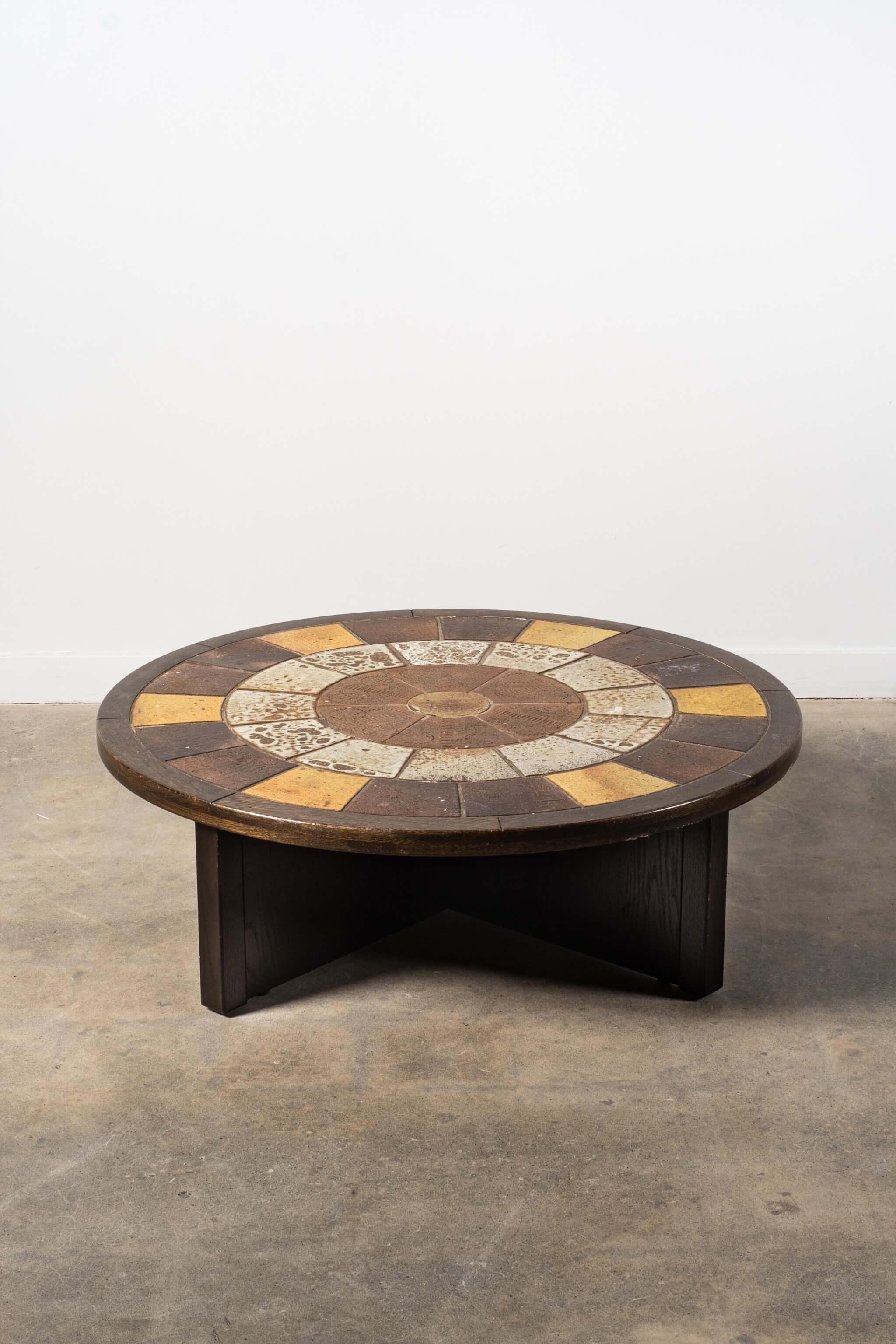 Post-Modern 70s Tiled Top Coffee Table by Tue Poulsen For Sale