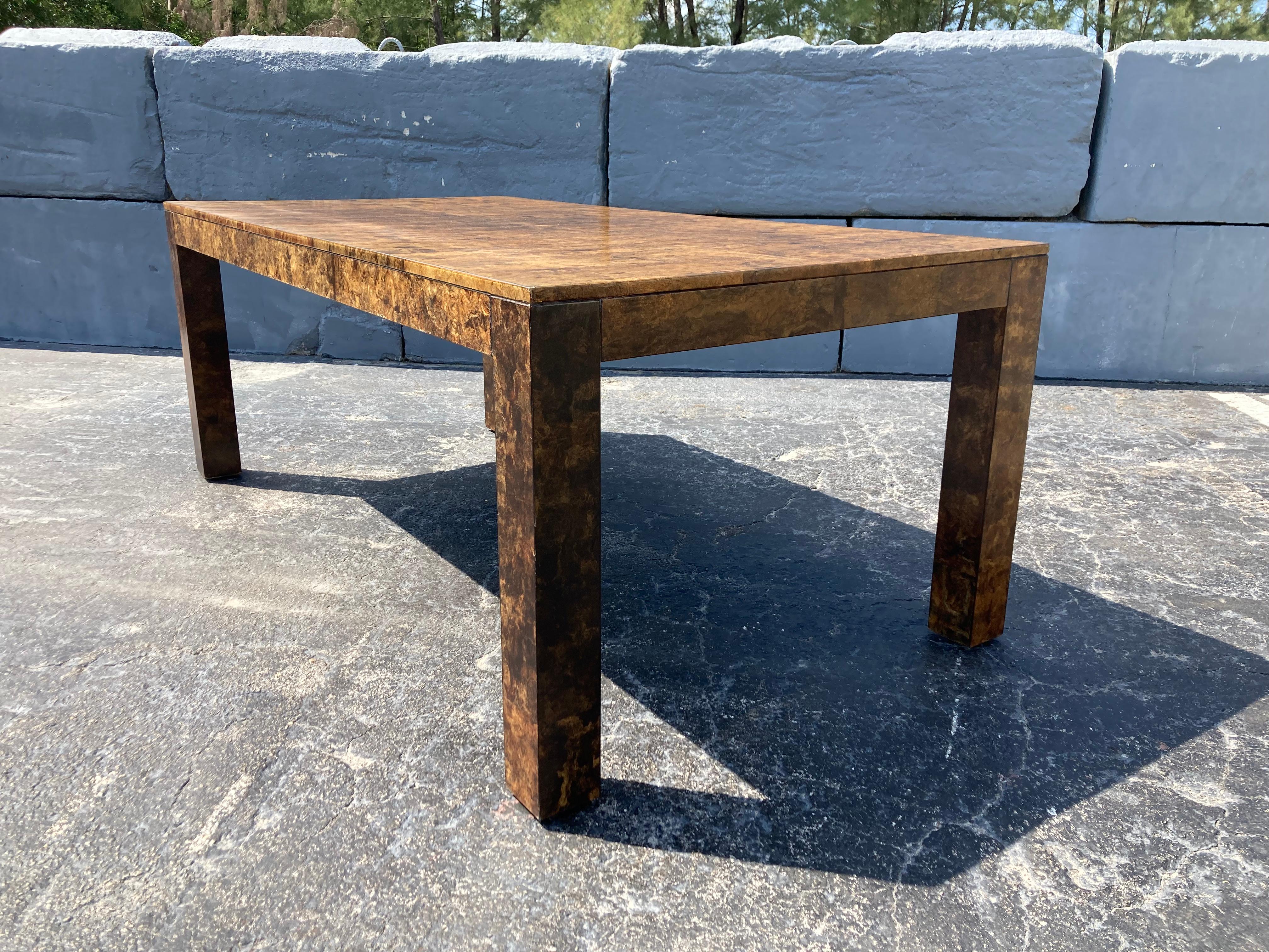 70's Tobacco Leaf Dining Table or Desk In Good Condition For Sale In Miami, FL
