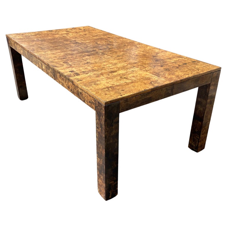 tobacco leaf table 70's Tobacco Leaf Dining Table or Desk For Sale at 1stDibs