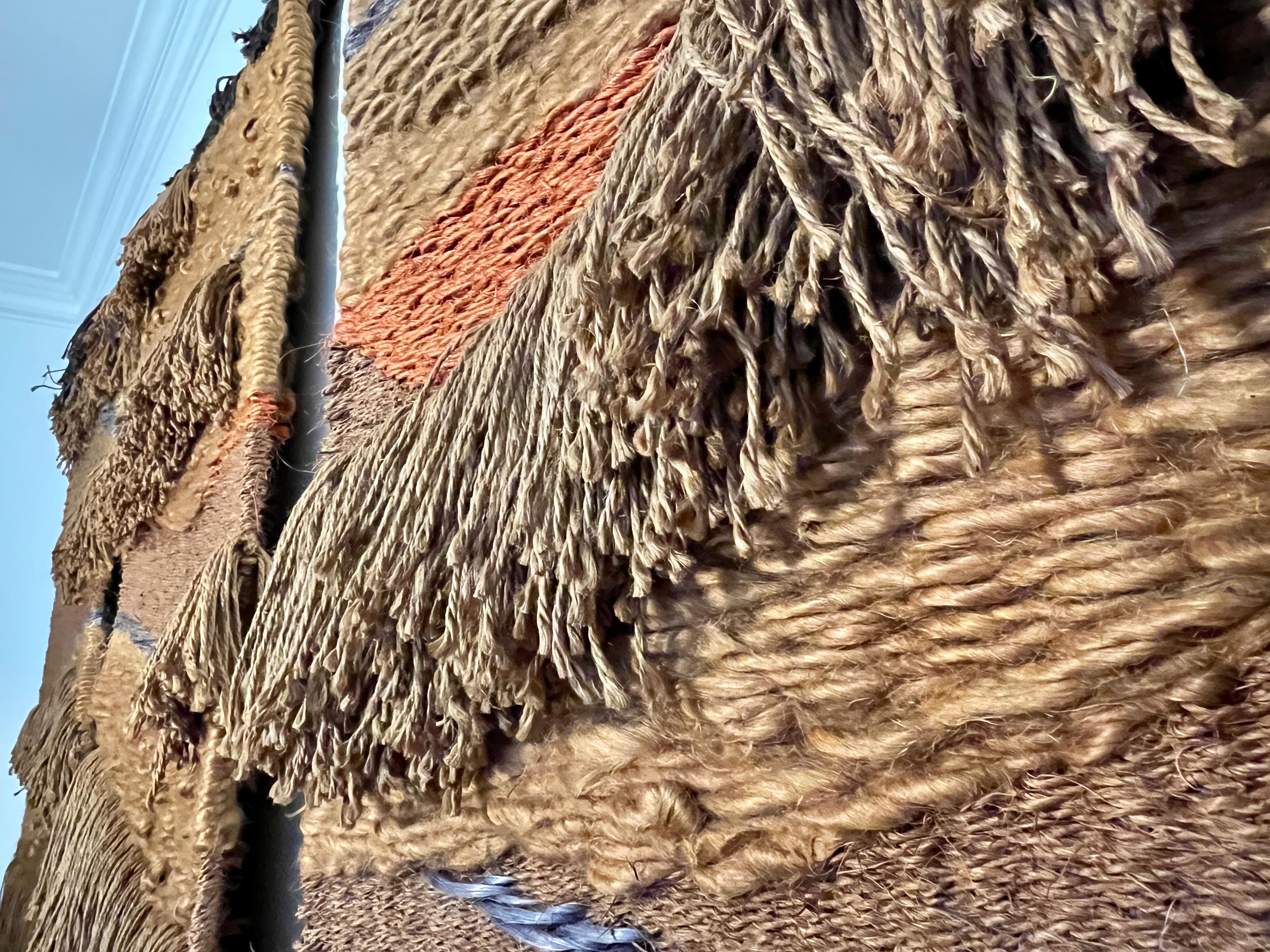 70er Jahre Triptychon Faserkunst 
