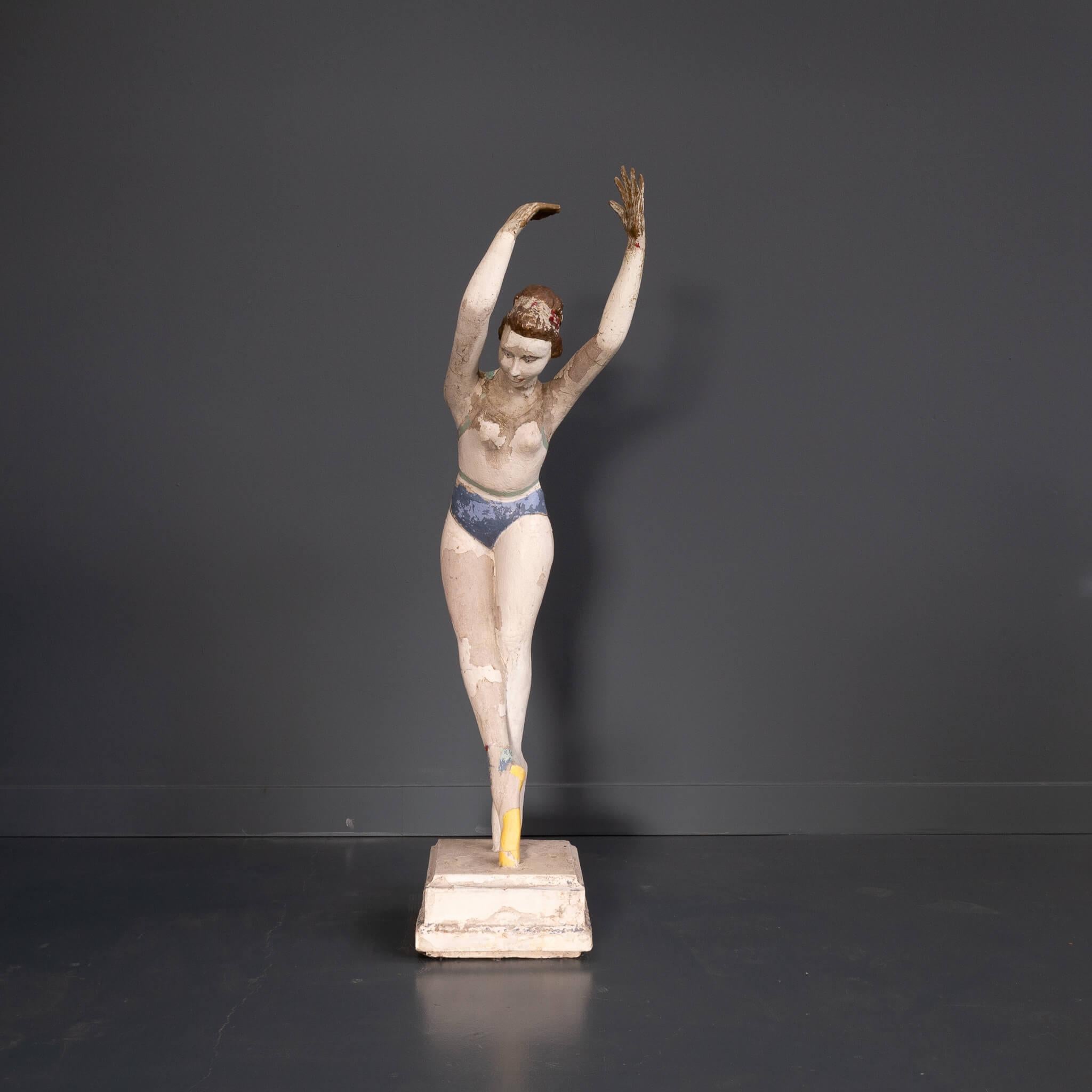 Mid-Century Modern 70s unique concrete sculpture Ballerina For Sale