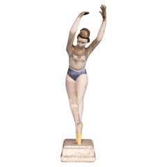 Vintage 70s unique concrete sculpture Ballerina