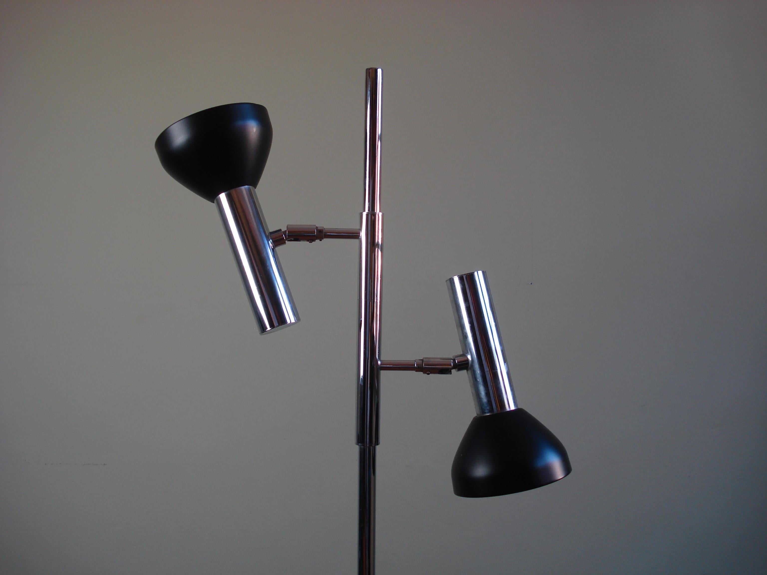 chrom stehlampe 70er