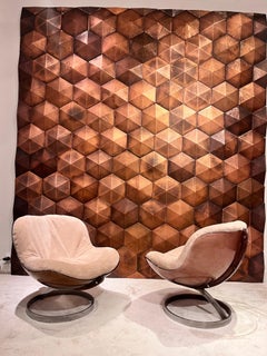 70s wall panel in solid copper pieces