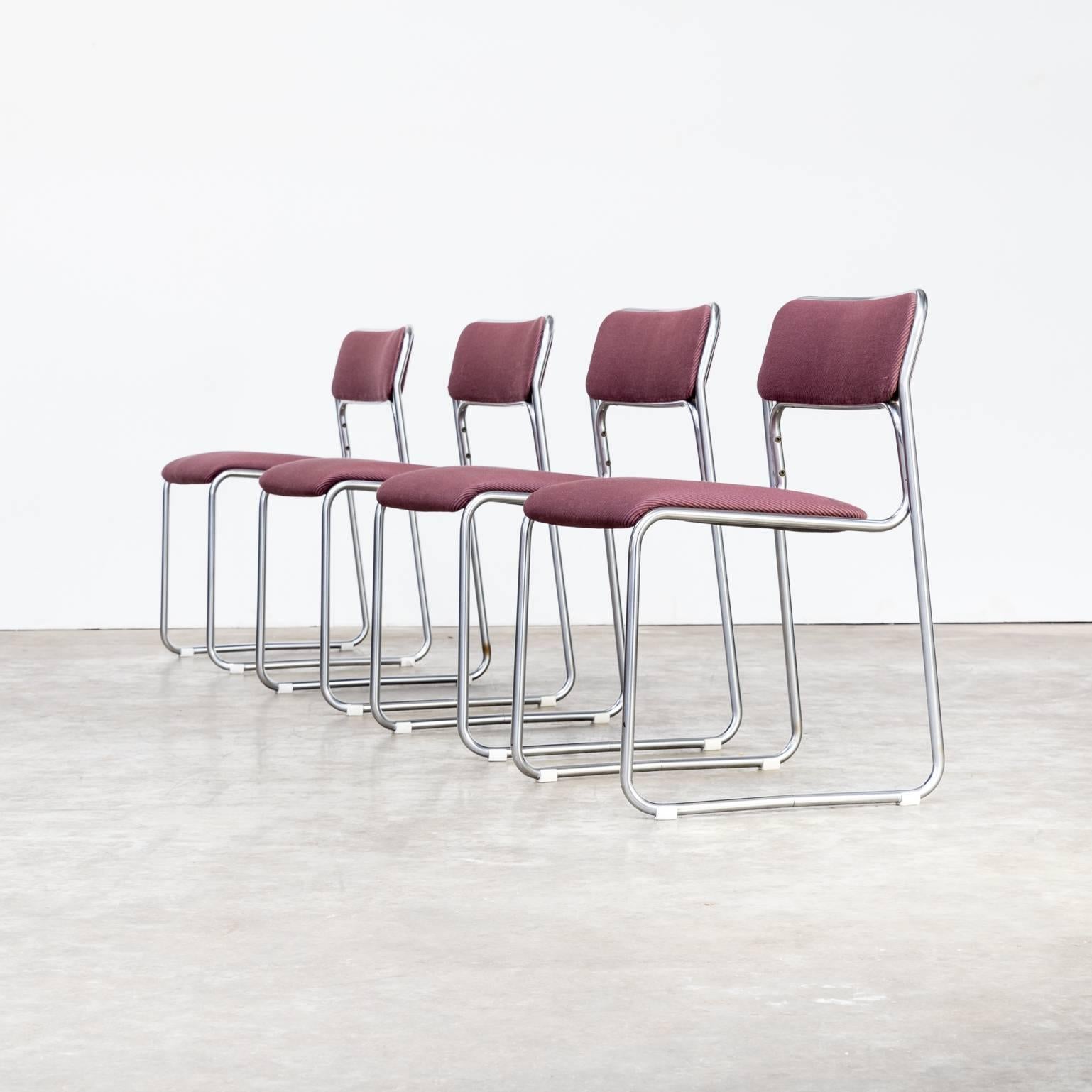 Chaise 'SE09' de Walter Antoni des années 1970 pour 't Spectrum, ensemble de quatre. Bon état, conforme à l'âge et à l'usage.