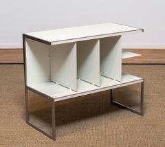 70s White and Stainless Steel System Cabinet by Jacob Jensen for Bang & Olufsen