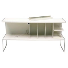 70s White and Stainless Steel System Cabinet by Jacob Jensen for Bang & Olufsen 