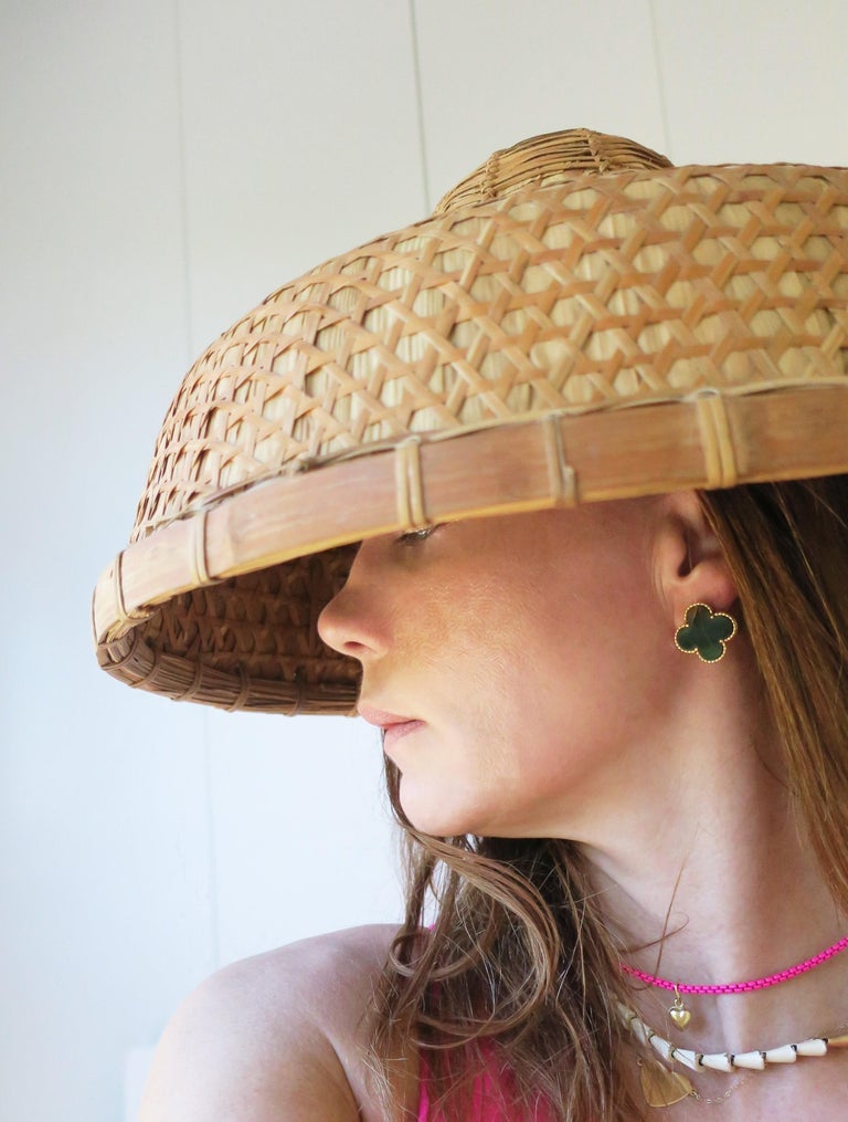 1970s Wicker Cane Hat at 1stDibs