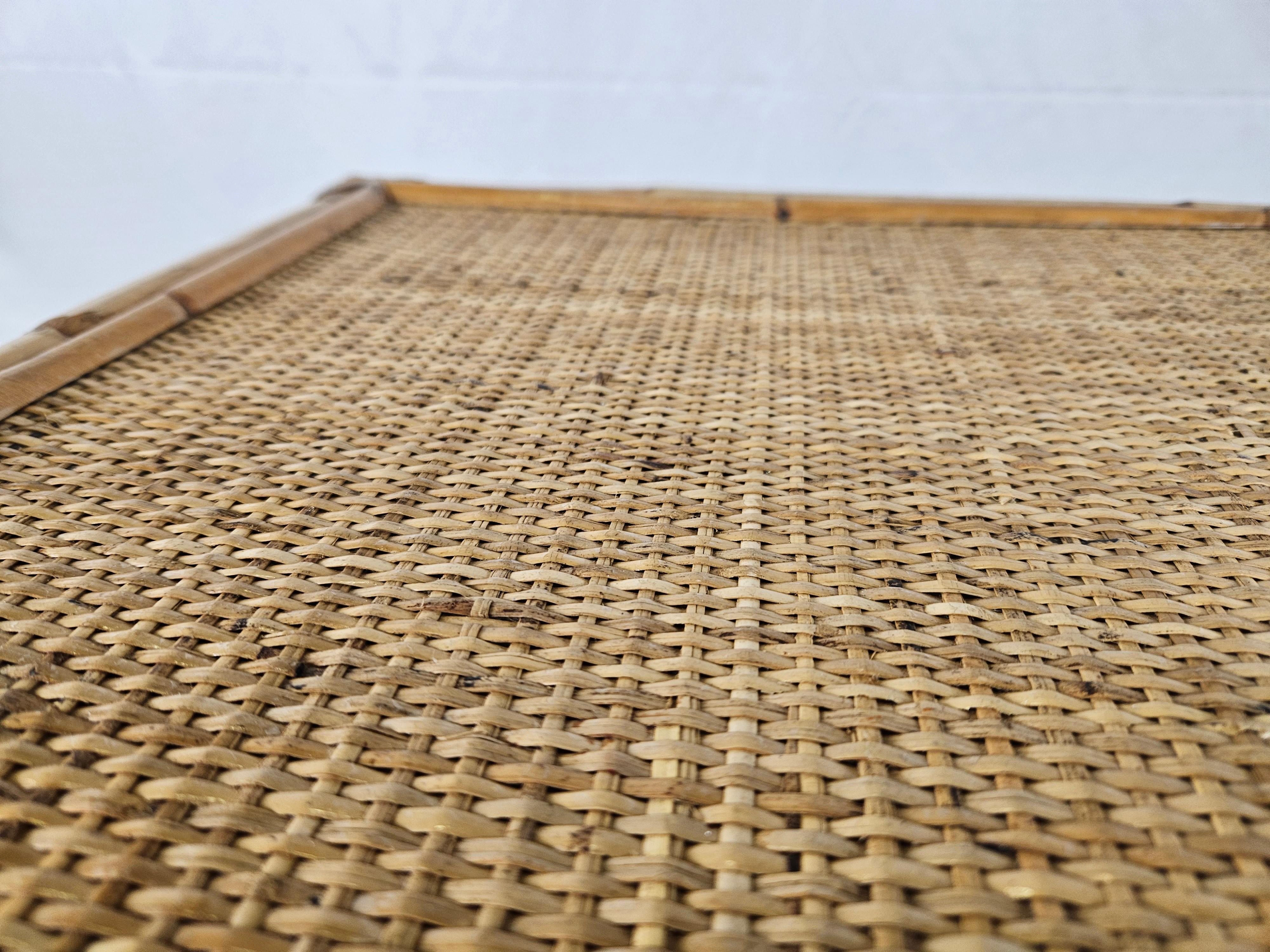 70s Wicker Coffee Table for Outdoor or Indoor Use 4
