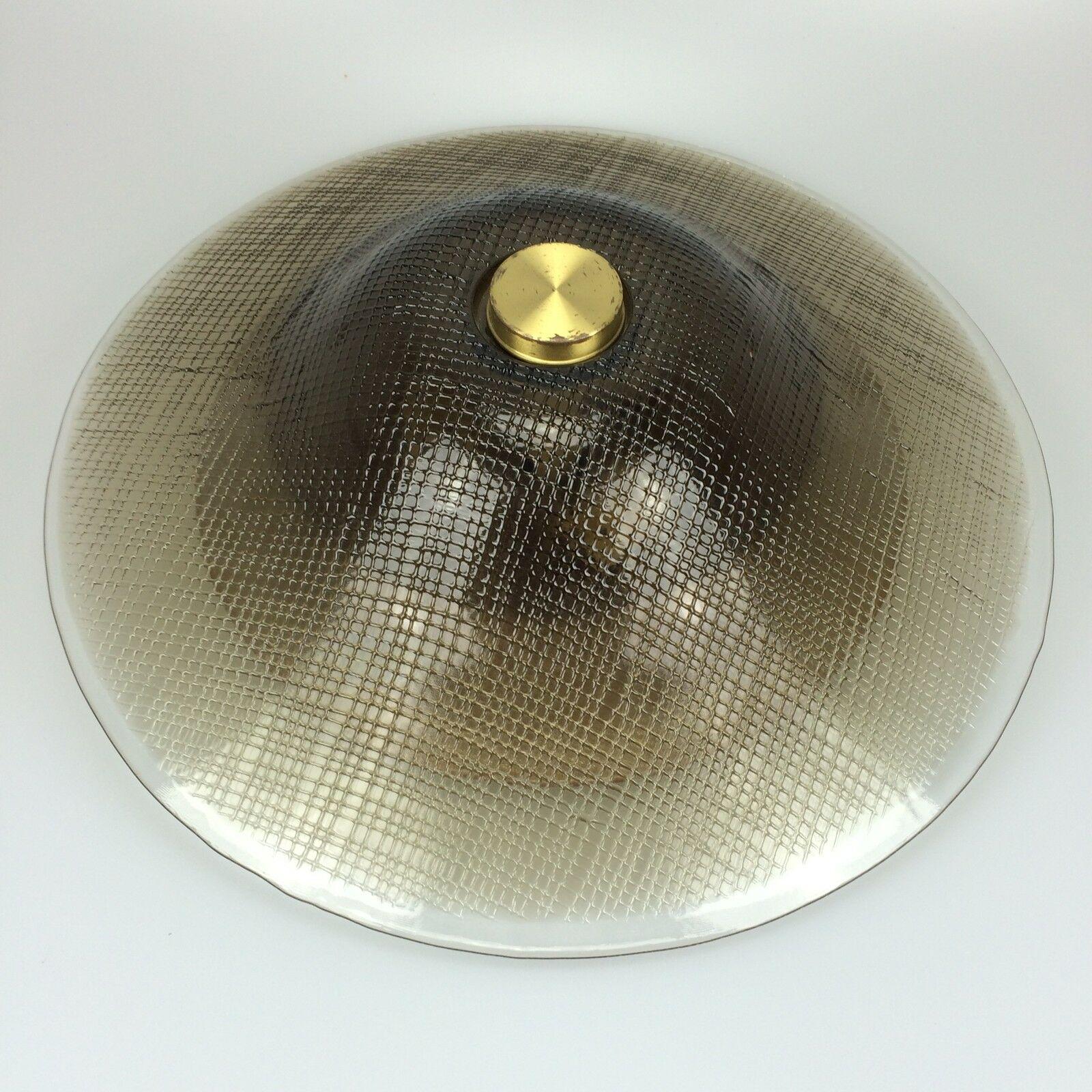 German 70s Xl Peill & Putzler Plafoniere Ceiling Lamp Glass Space Design Lamp For Sale