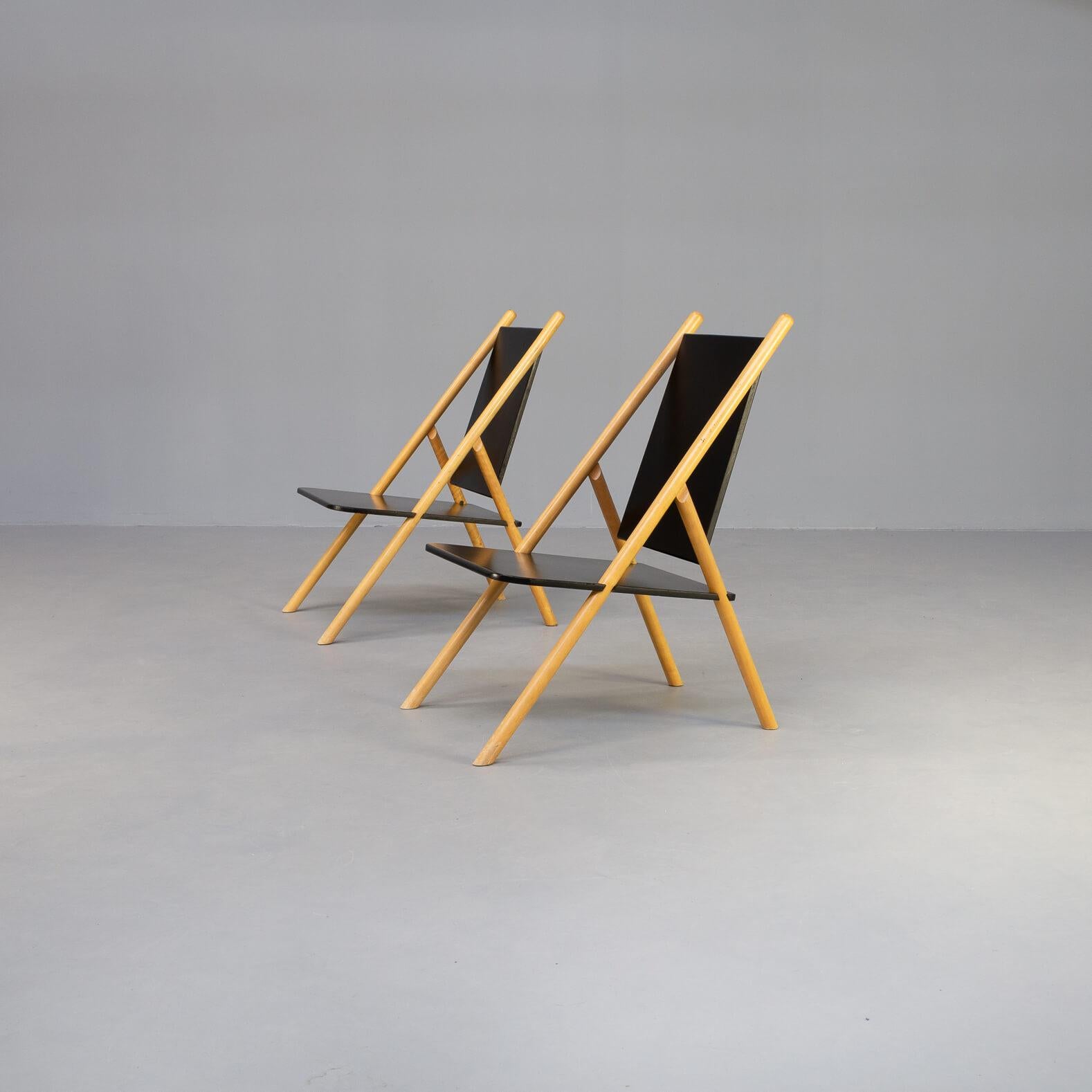 Finnish 70s Yrjo Wihermheimo & Rudi Merz ‘Pinna’ Chair for Korkeakosko OY Set/2 For Sale