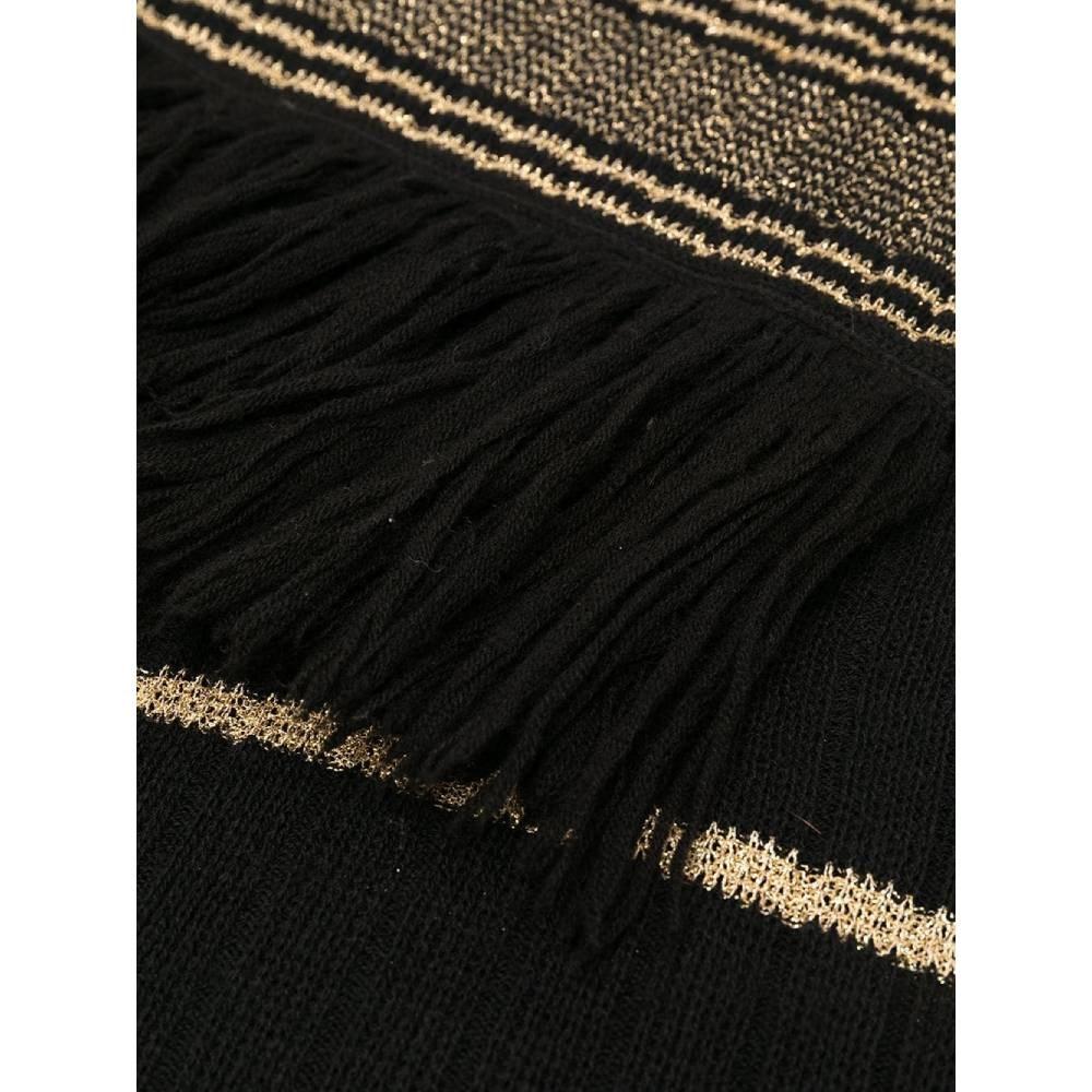 ysl black wool scarf