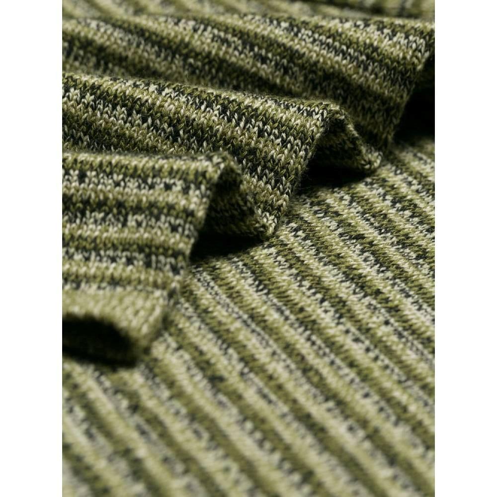 70s Yves Saint Laurent Vintage green cotton striped top For Sale 3