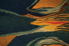 70x100 cm Seaside Woven Tapestry Textile Art by Artist Eszter Kneisz