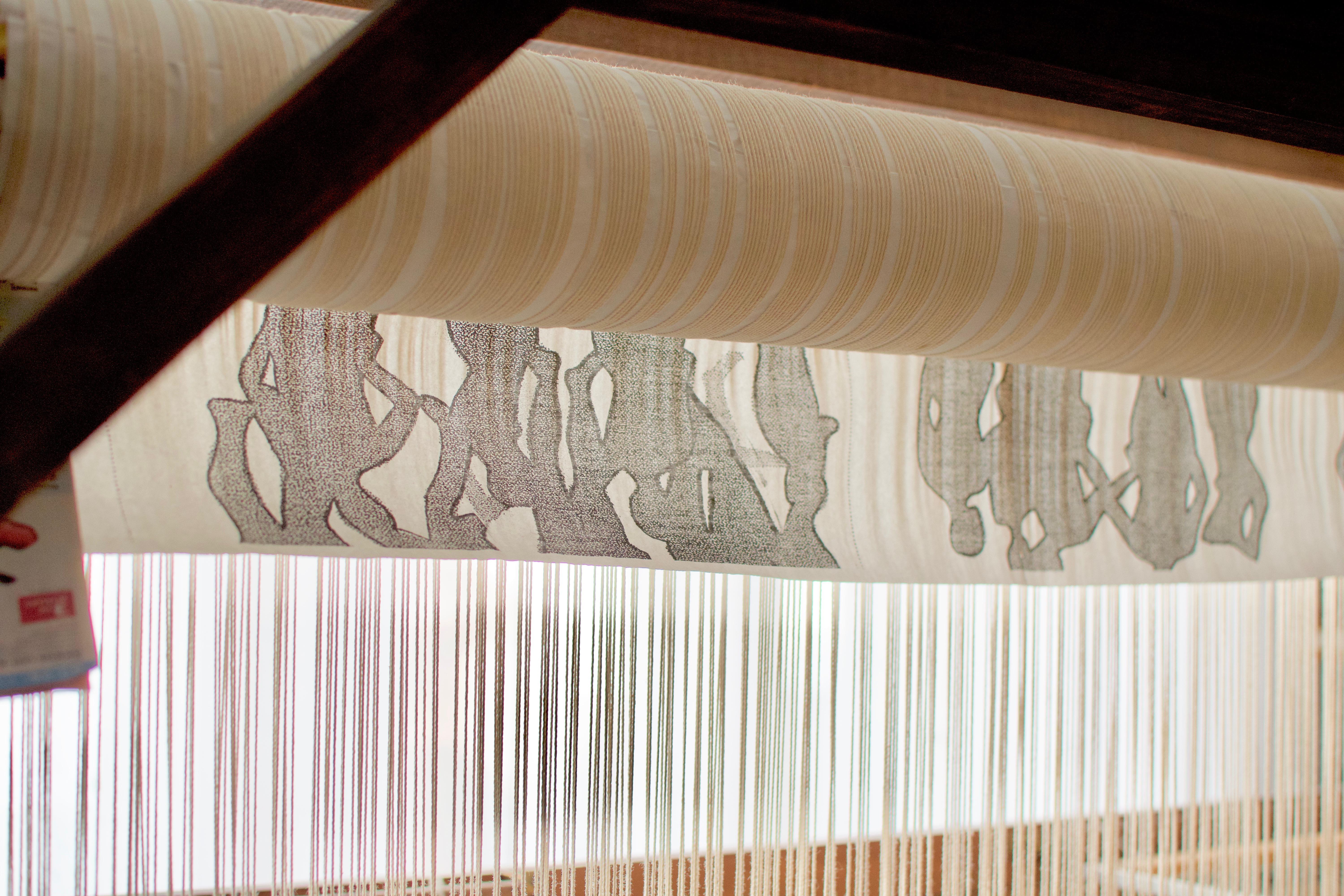 Tissage 70x100 cm Seaside Woven Tapestry Huge Textile Art by Artist Eszter Kneisz en vente