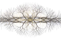 70"x33" Metal Wall Sculpture in Stainless, Bronze and Brass #726