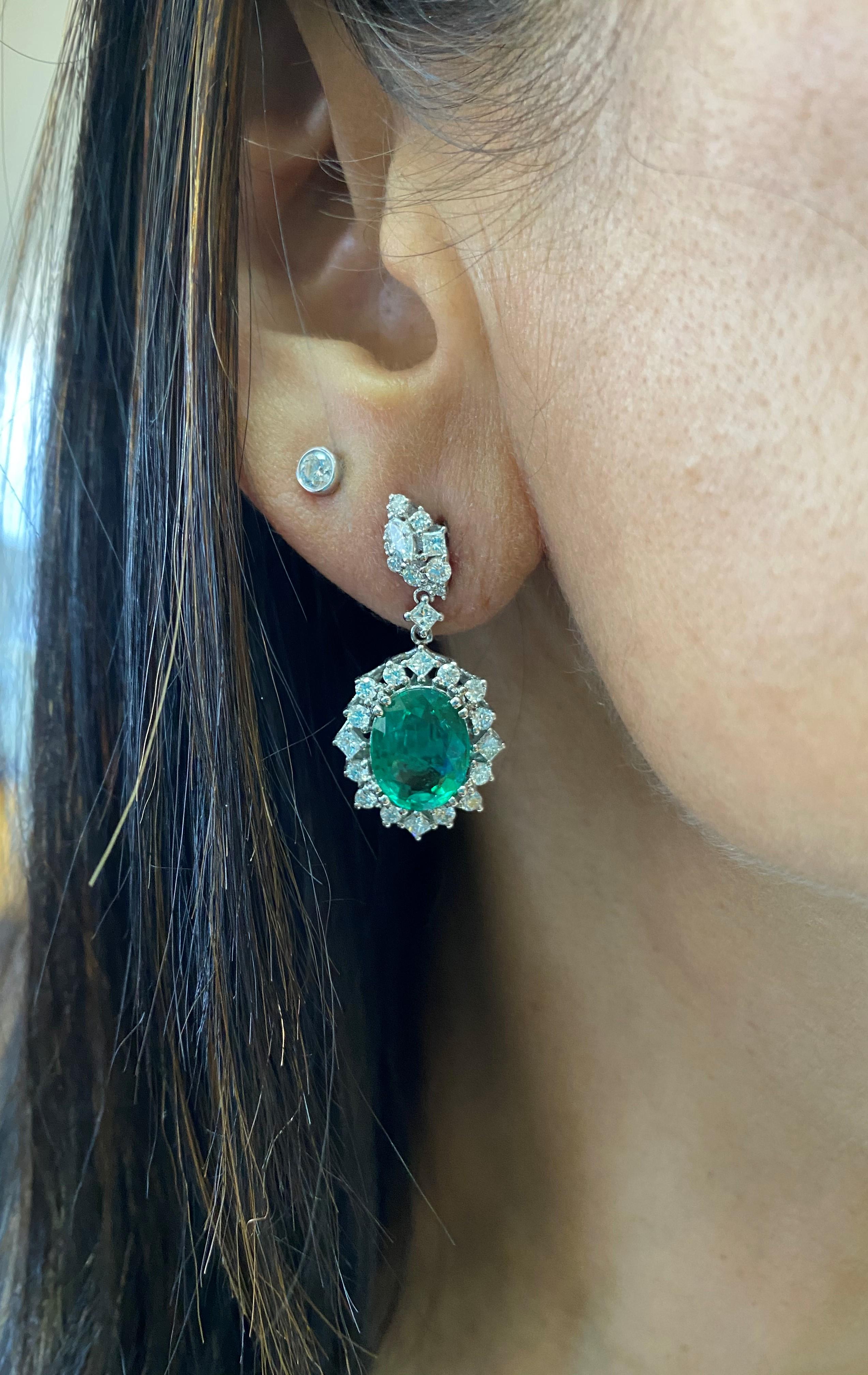 white gold diamond earrings