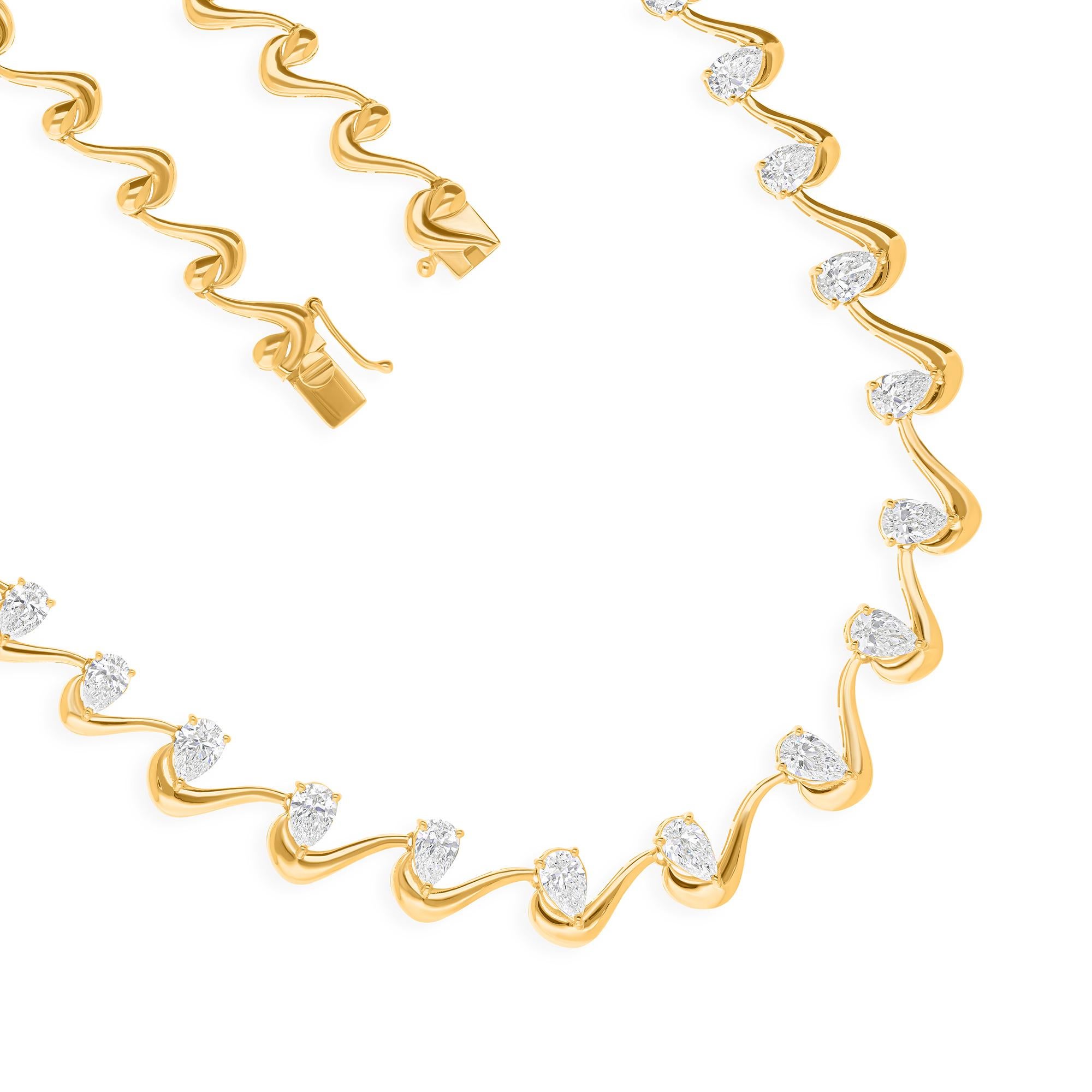 Cast from 14-karat gold, these exquisite necklace is handset with 7.11 carats of sparkling diamonds.

FOLLOW SPECTRUM JEWELS storefront to view the latest collection & exclusive pieces. Spectrum Jewels is proudly rated as a Top Seller on 1stdibs