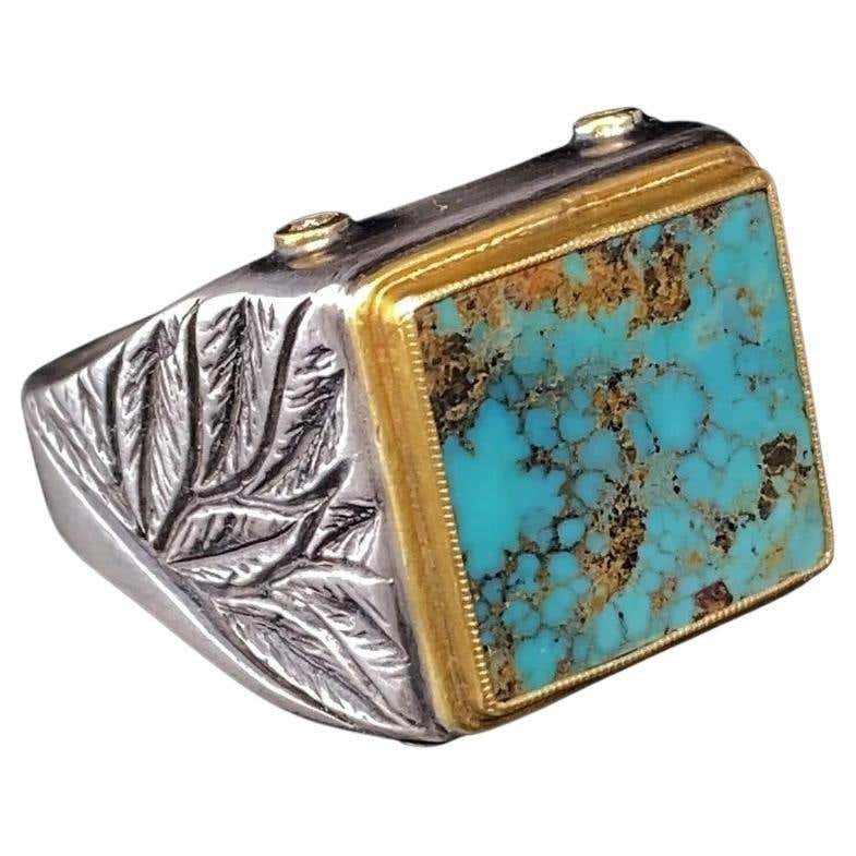 Kan Large Shell Textured Gold Hand Ring at 1stDibs