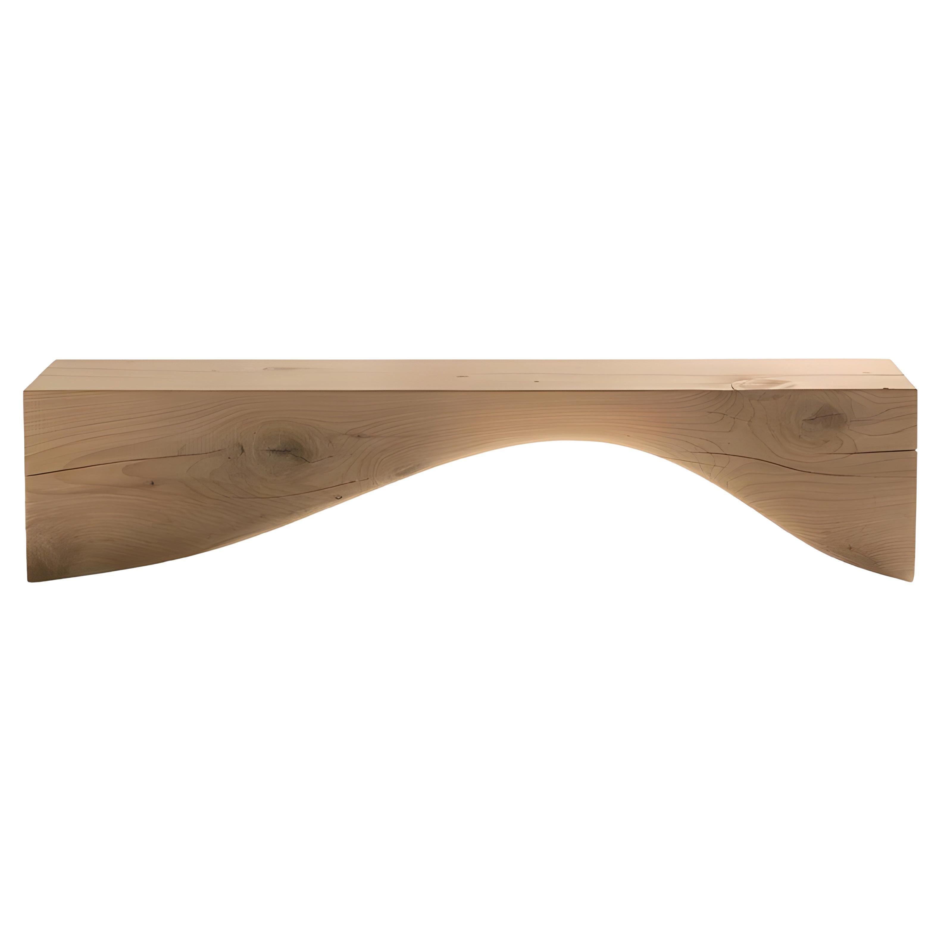 Banco de exterior/interior de 71" hecho con un solo bloque de cedro perfumado