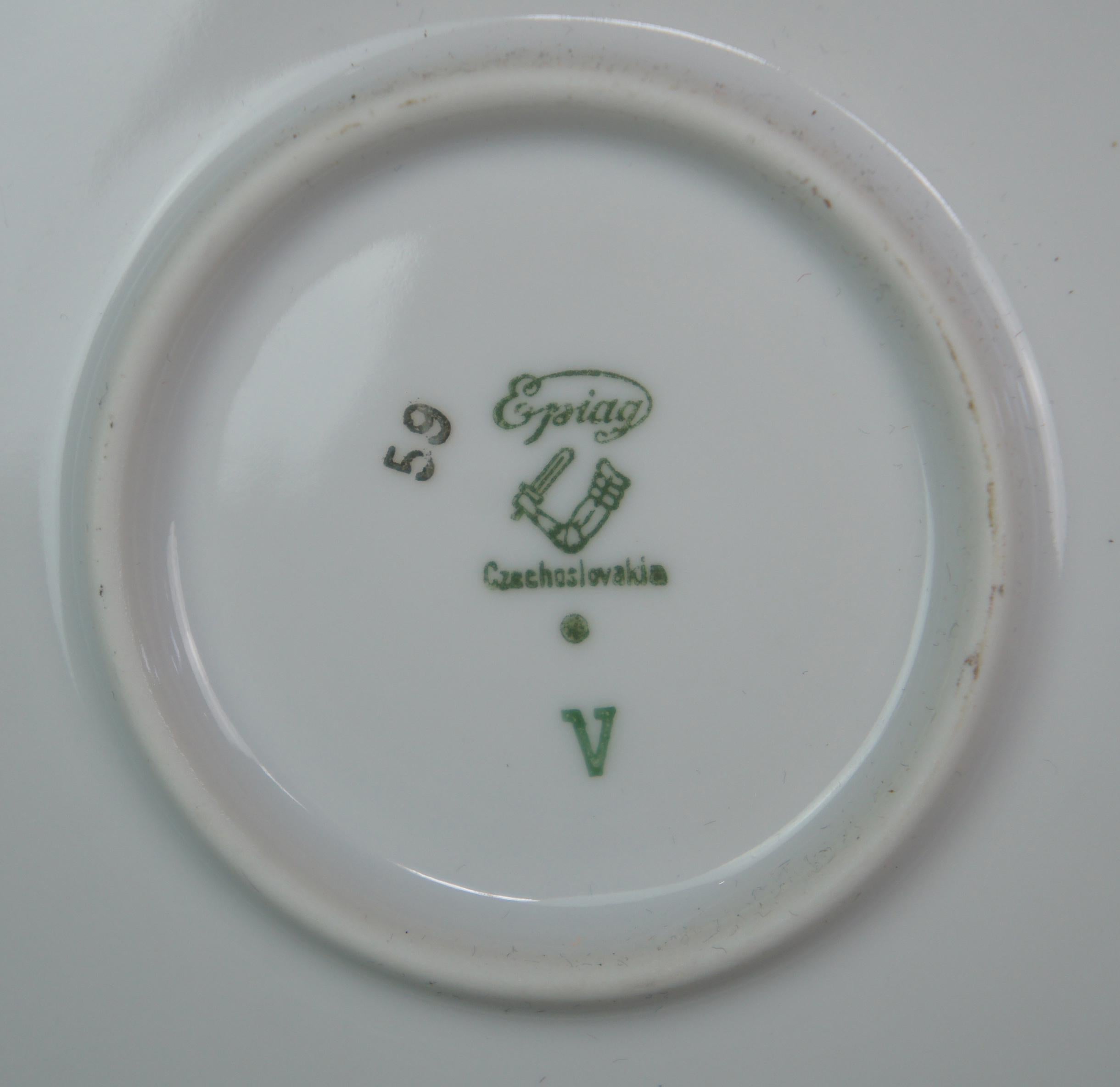 71 Pc 6720 Epiag Czechoslavakia Porcelain China Dinnerware Set Paradise Bird Vtg 2