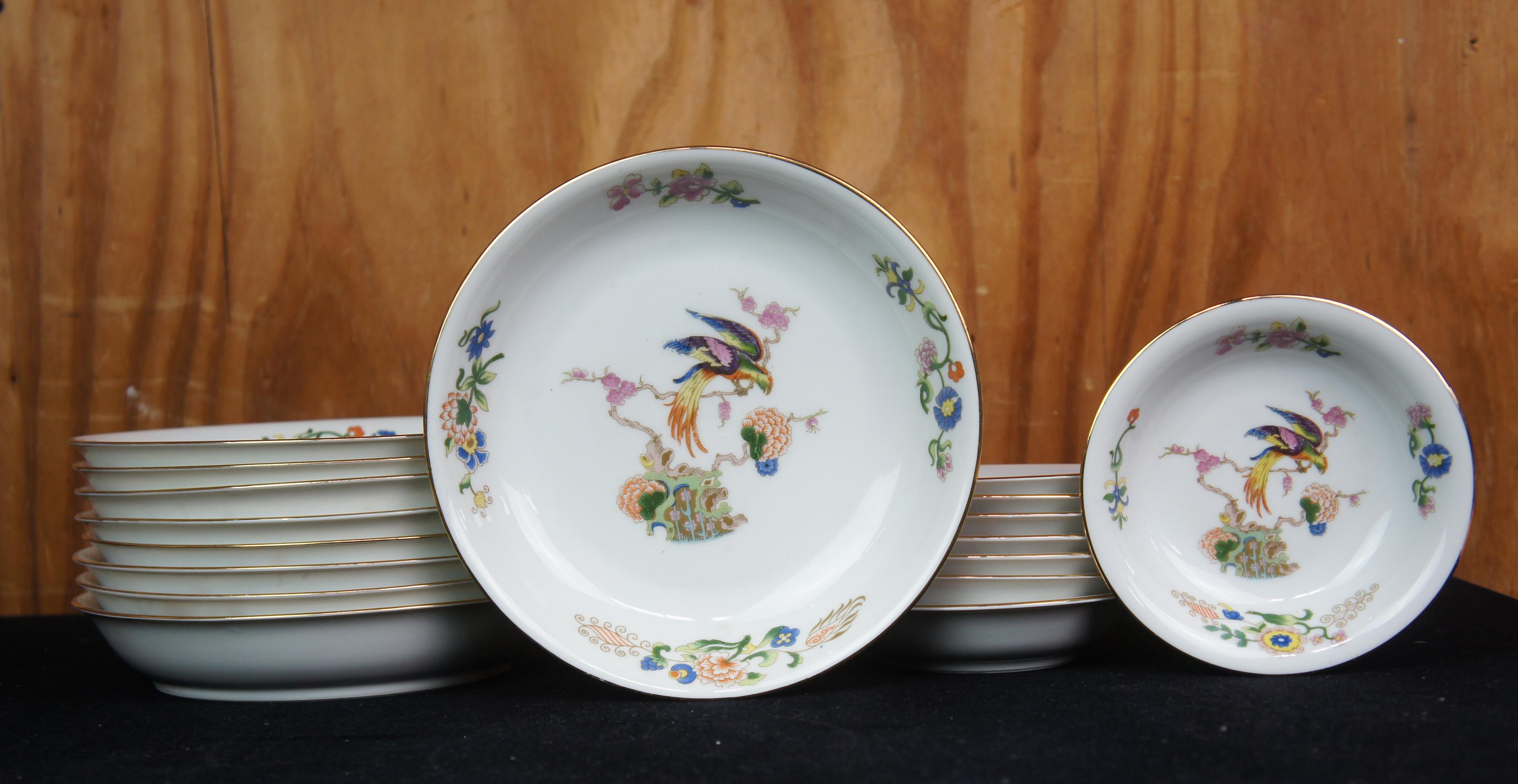 71 Pc 6720 Epiag Czechoslavakia Porcelain China Dinnerware Set Paradise Bird Vtg In Good Condition In Dayton, OH