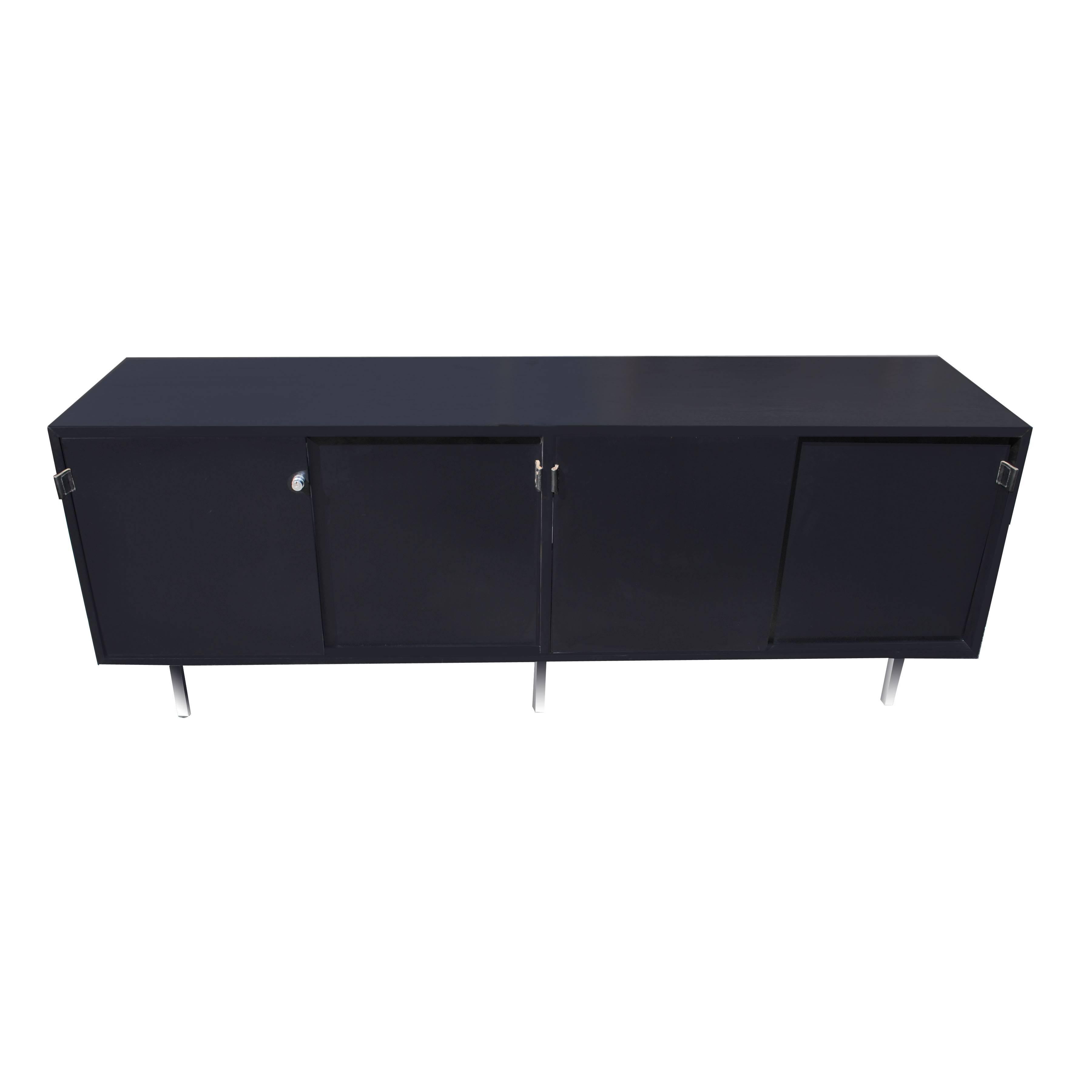 Ebonized Vintage Midcentury Florence Knoll Credenza