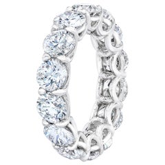Anneau d'éternité en diamants ronds et brillants de 7,10 carats, 50pt chacun