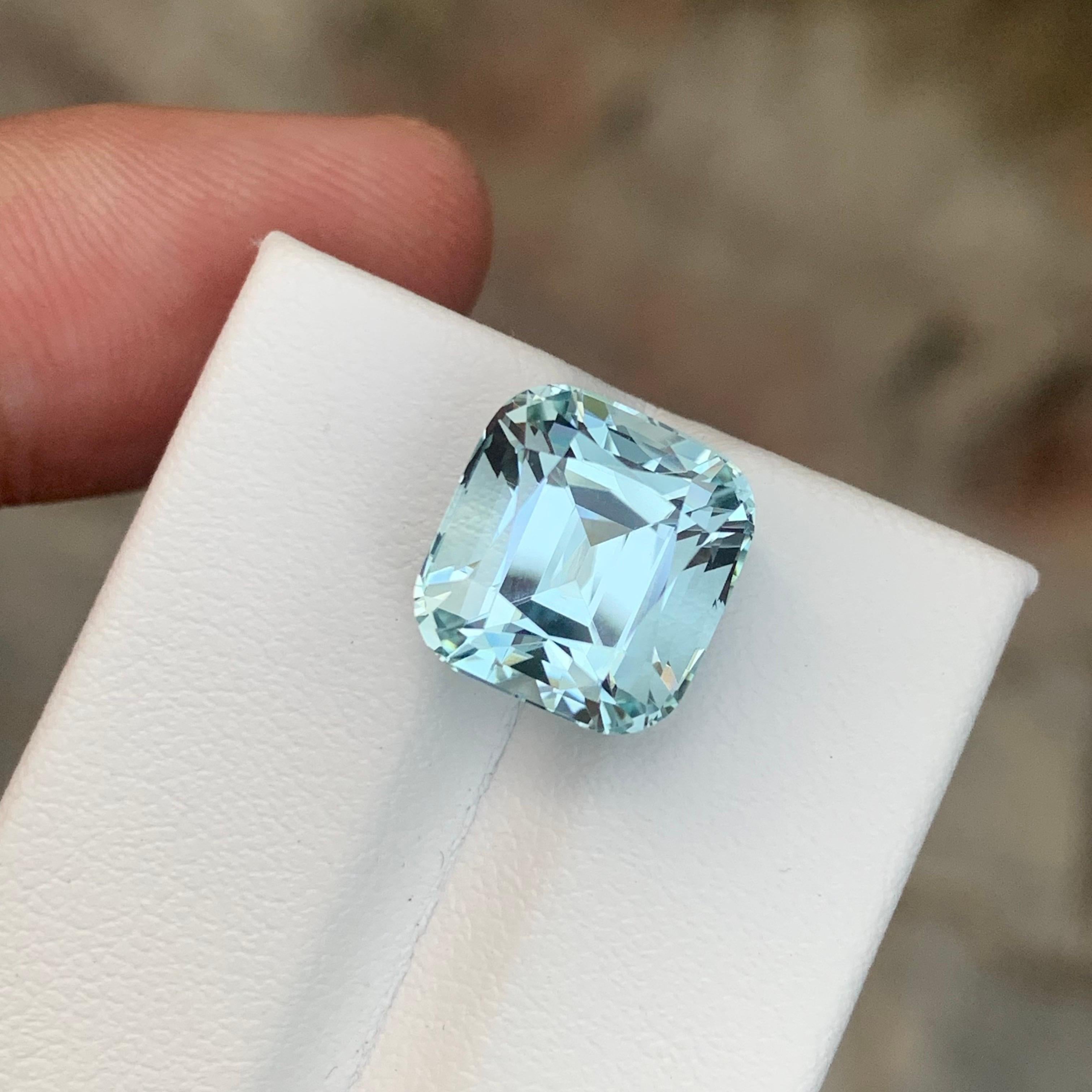 da uomo o donna 7,10 carati di acquamarina naturale sfusa a forma di cuscino dal Pakistan in vendita