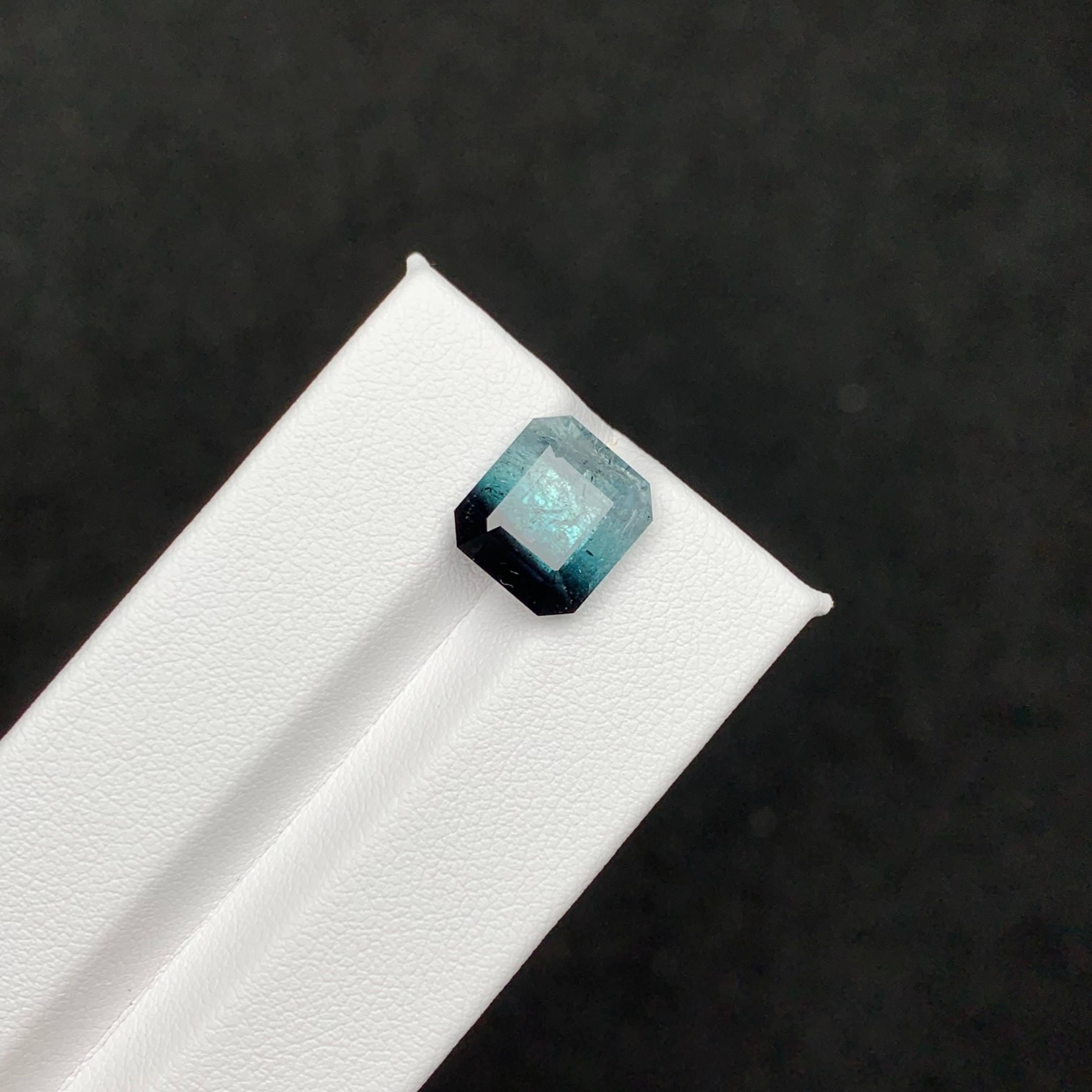 7.10 Karat Natürlicher Loser Bi Color Turmalin Stein Smaragd Schliff Afghanischer Edelstein im Angebot 1