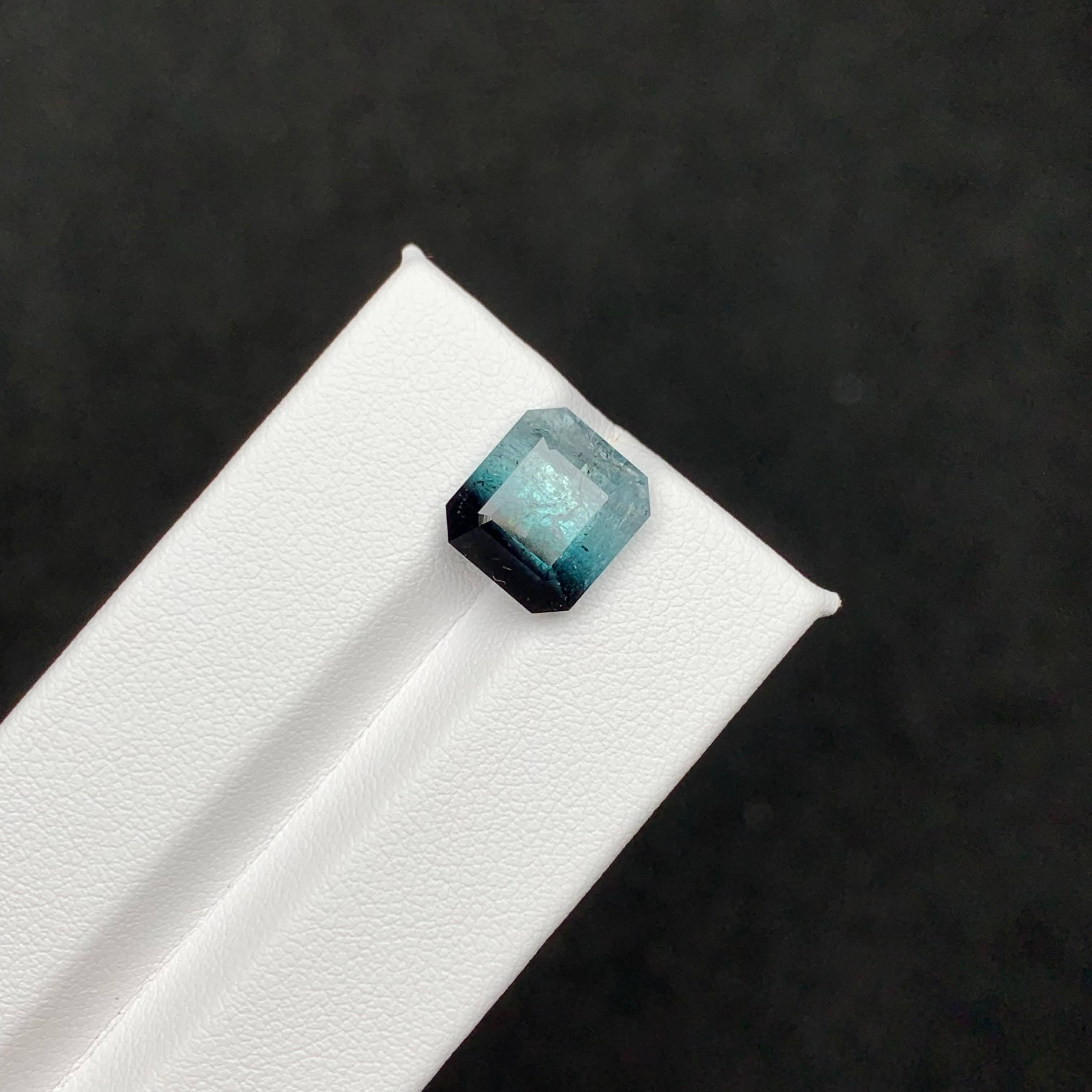 7.10 Karat Natürlicher Loser Bi Color Turmalin Stein Smaragd Schliff Afghanischer Edelstein im Angebot 2