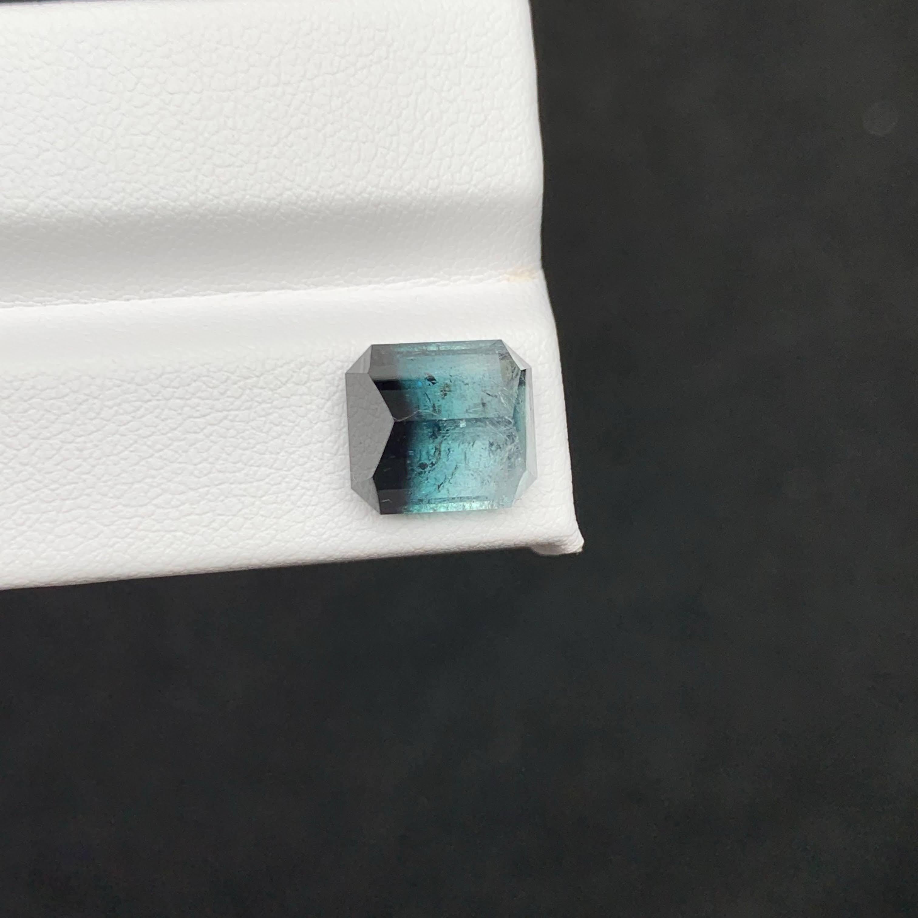 7.10 Karat Natürlicher Loser Bi Color Turmalin Stein Smaragd Schliff Afghanischer Edelstein im Angebot 3