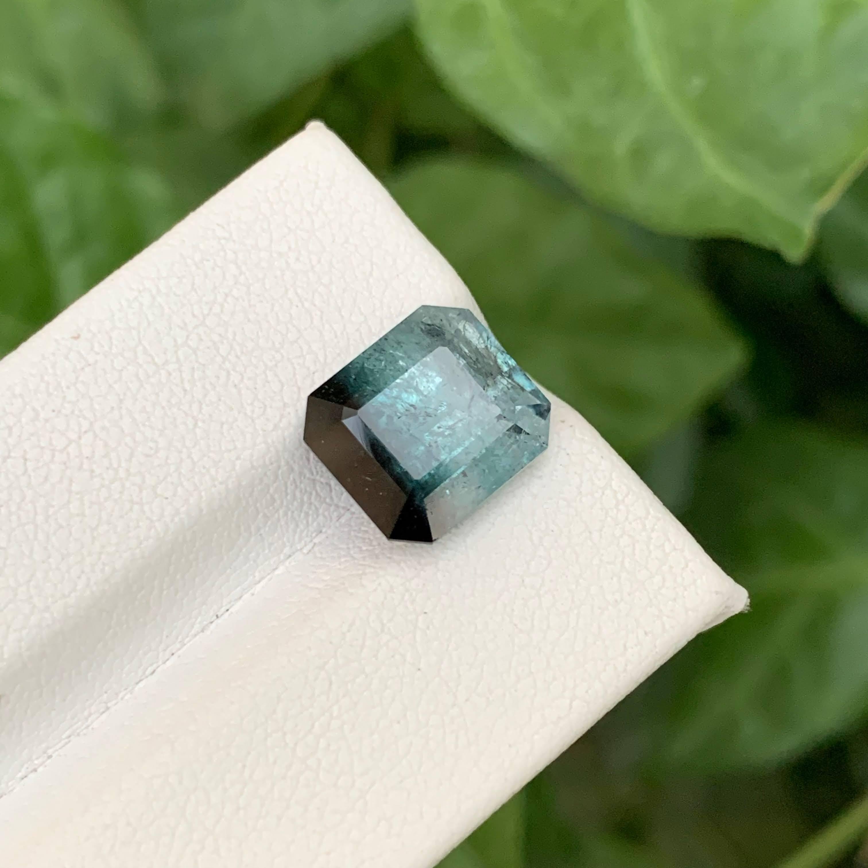 7.10 Karat Natürliche Lose Bicolor Turmalin Stein Smaragdschliff Afghanischer Edelstein im Angebot 5