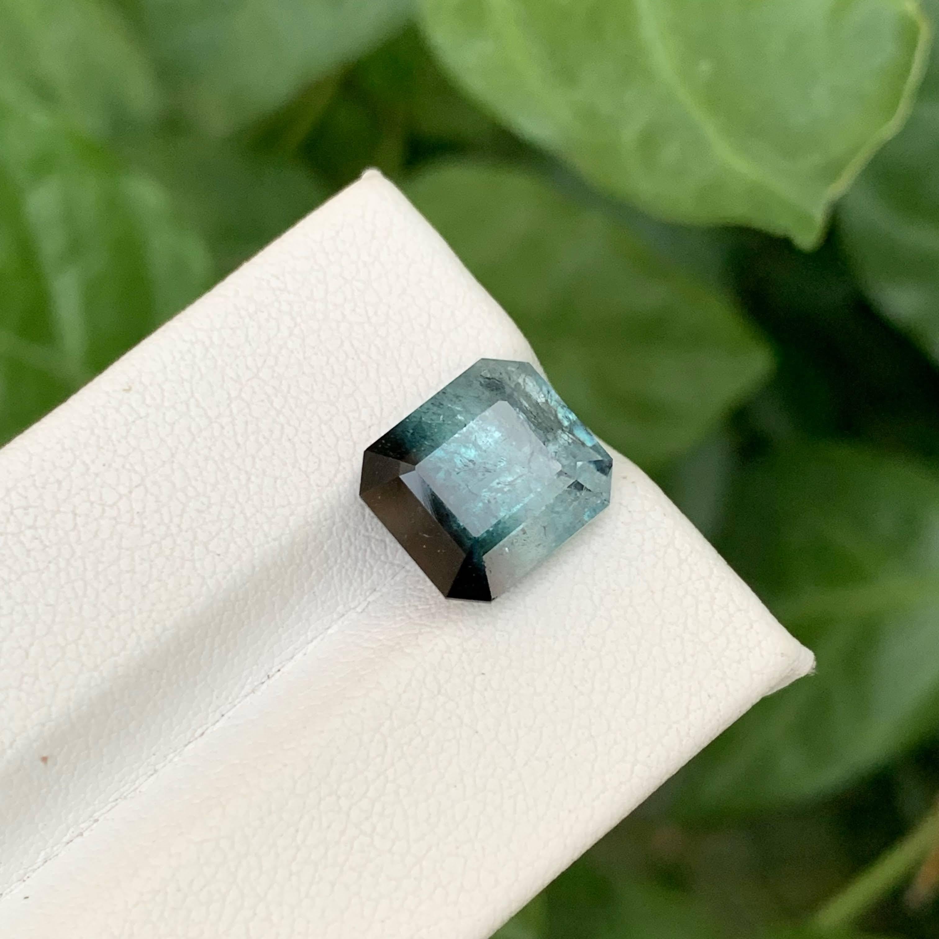 7.10 Karat Natürliche Lose Bicolor Turmalin Stein Smaragdschliff Afghanischer Edelstein im Angebot 3