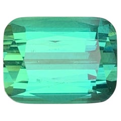 7.10 Carat Natural Loose Blue Green Tourmaline Cushion Cut Gemstone