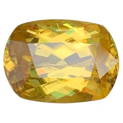 7.10 Carat Natural Loose Fire Effect Sphene Cushion Cut Madagascar's Gemstone