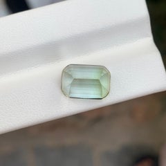 7.10 Carat Natural Loose Light Green Tourmaline Cushion Shape Gemstone