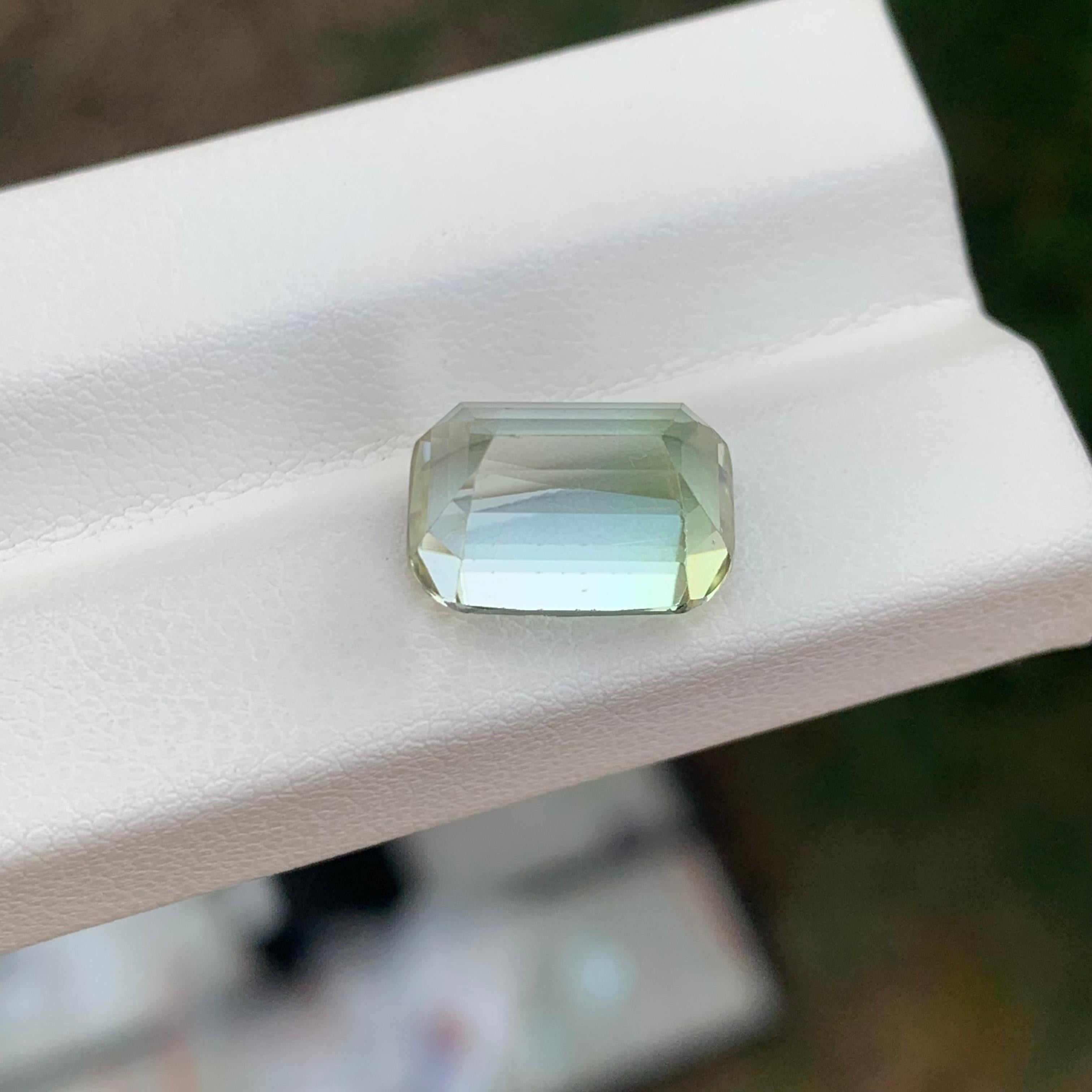 7.10 Carat Natural Loose Light Green Tourmaline Cushion Shape Gemstone (pierre précieuse en forme de coussin) en vente 1