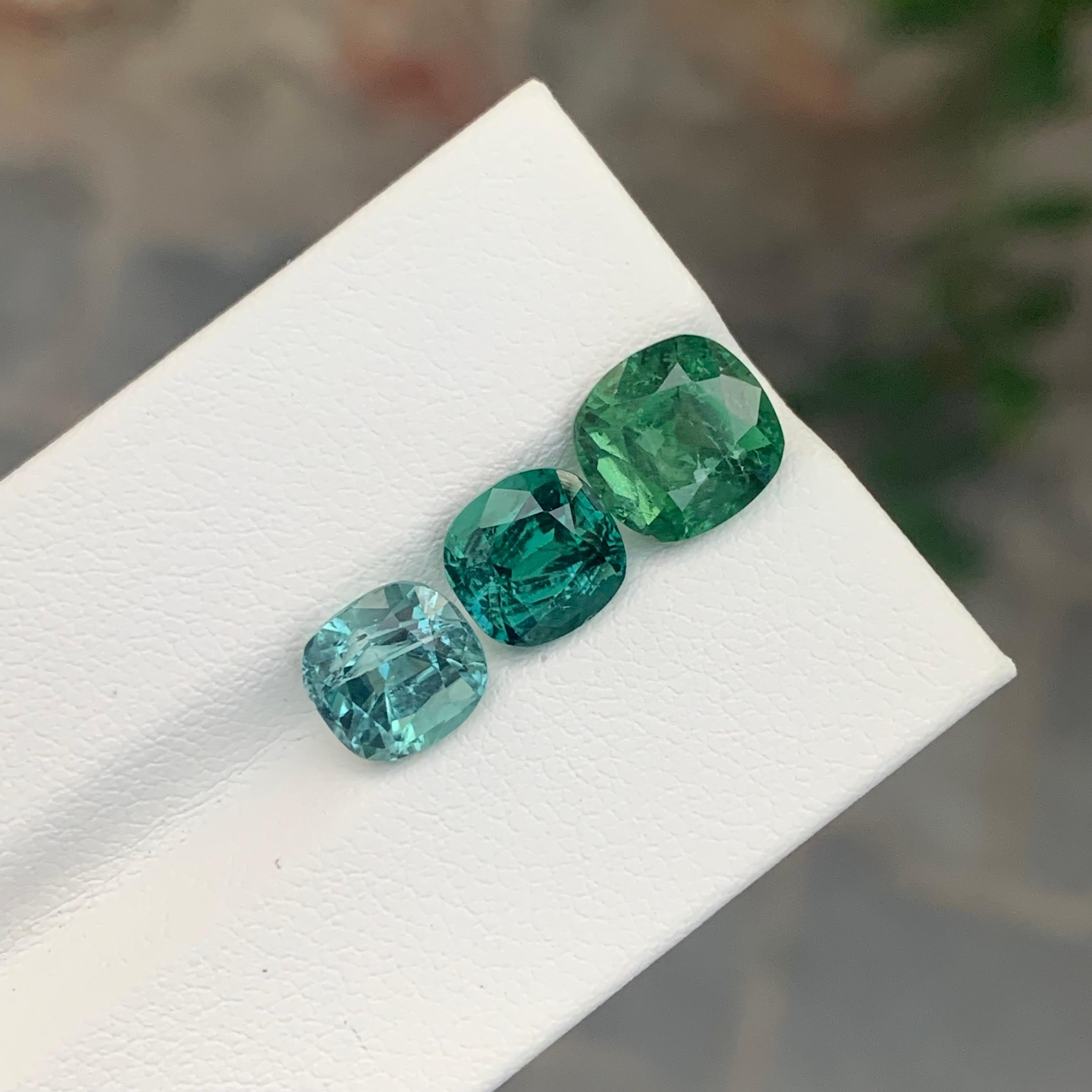 Lotto di tormaline sfuse
Peso: 7,10 carati
Dimensioni: 2.65, 2.20 e 2.05 Carati
Origine: Kunar Afghanistan
Forma: Cuscino
Colore: Greene & Greene
Trattamento: Non
Certificato: Su richiesta

La tormalina è una gemma affascinante nota per la sua
